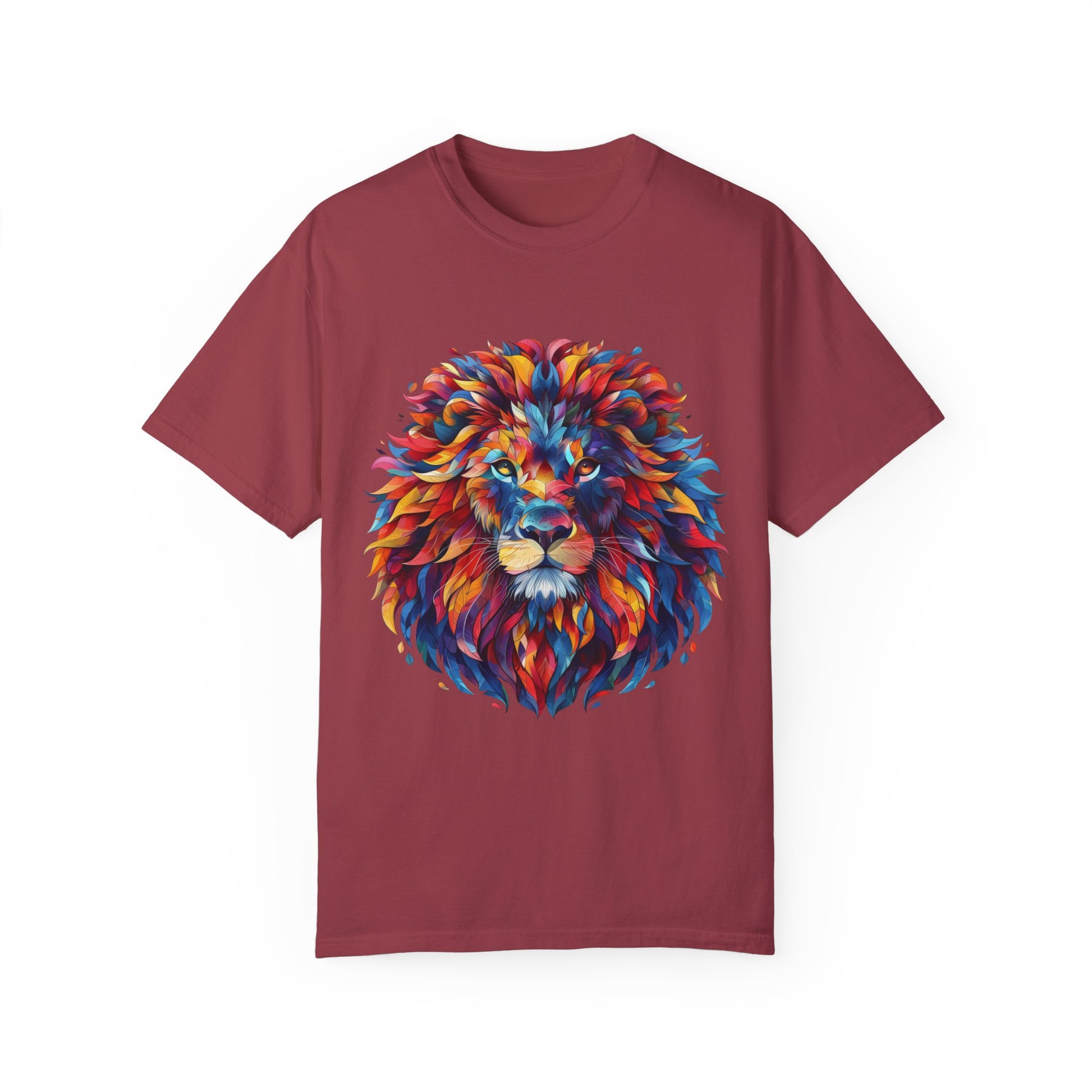 Lion Head Cool Graphic Design Novelty Unisex Garment-dyed T-shirt Cotton Funny Humorous Graphic Soft Premium Unisex Men Women Chili T-shirt Birthday Gift-7