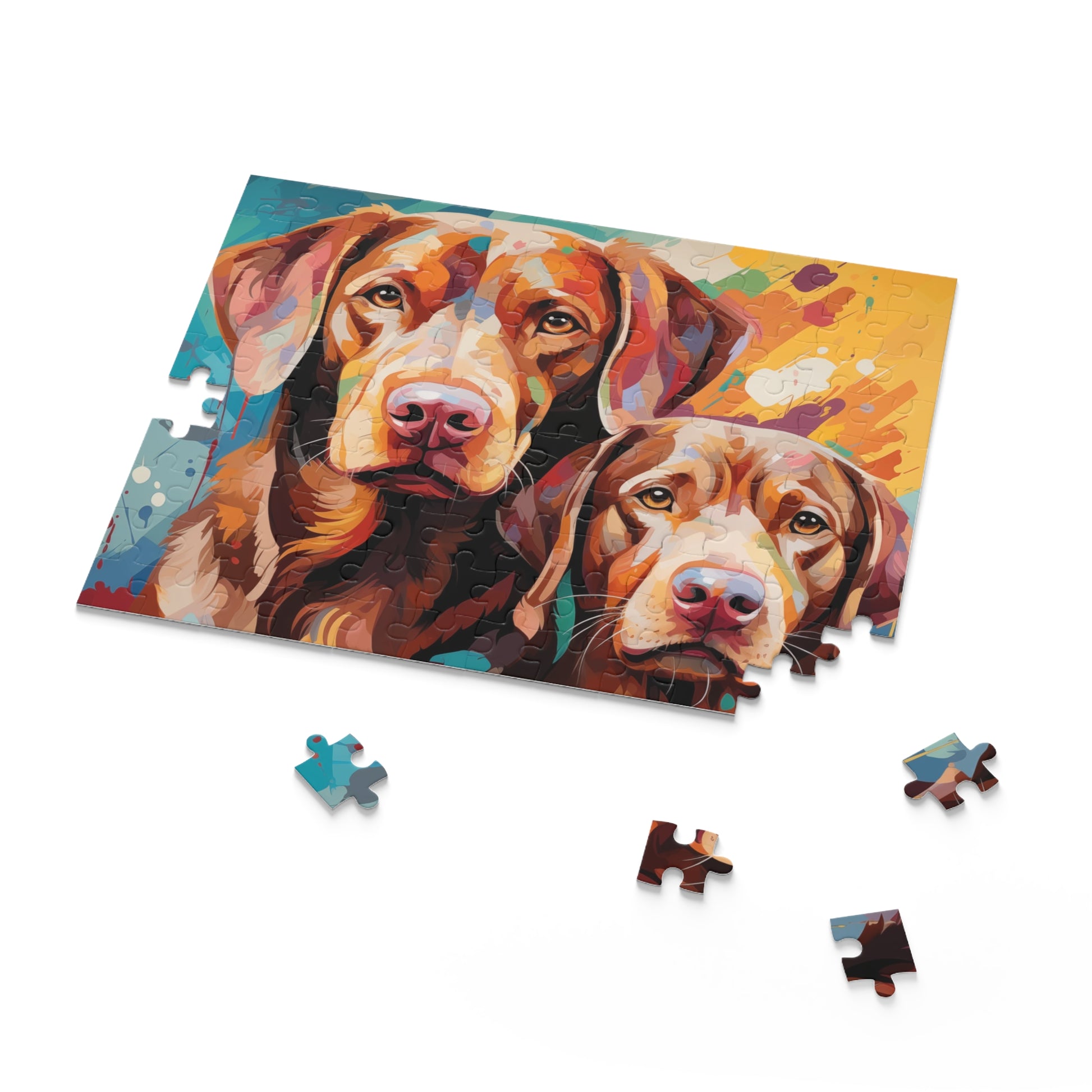 Labrador Abstract Watercolor Dog Jigsaw Puzzle for Boys, Girls, Kids Adult Birthday Business Jigsaw Puzzle Gift for Him Funny Humorous Indoor Outdoor Game Gift For Her Online-7