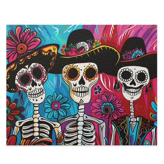 Mexican Art Day of the Dead Día de Muertos Jigsaw Puzzle Adult Birthday Business Jigsaw Puzzle Gift for Him Funny Humorous Indoor Outdoor Game Gift For Her Online-1