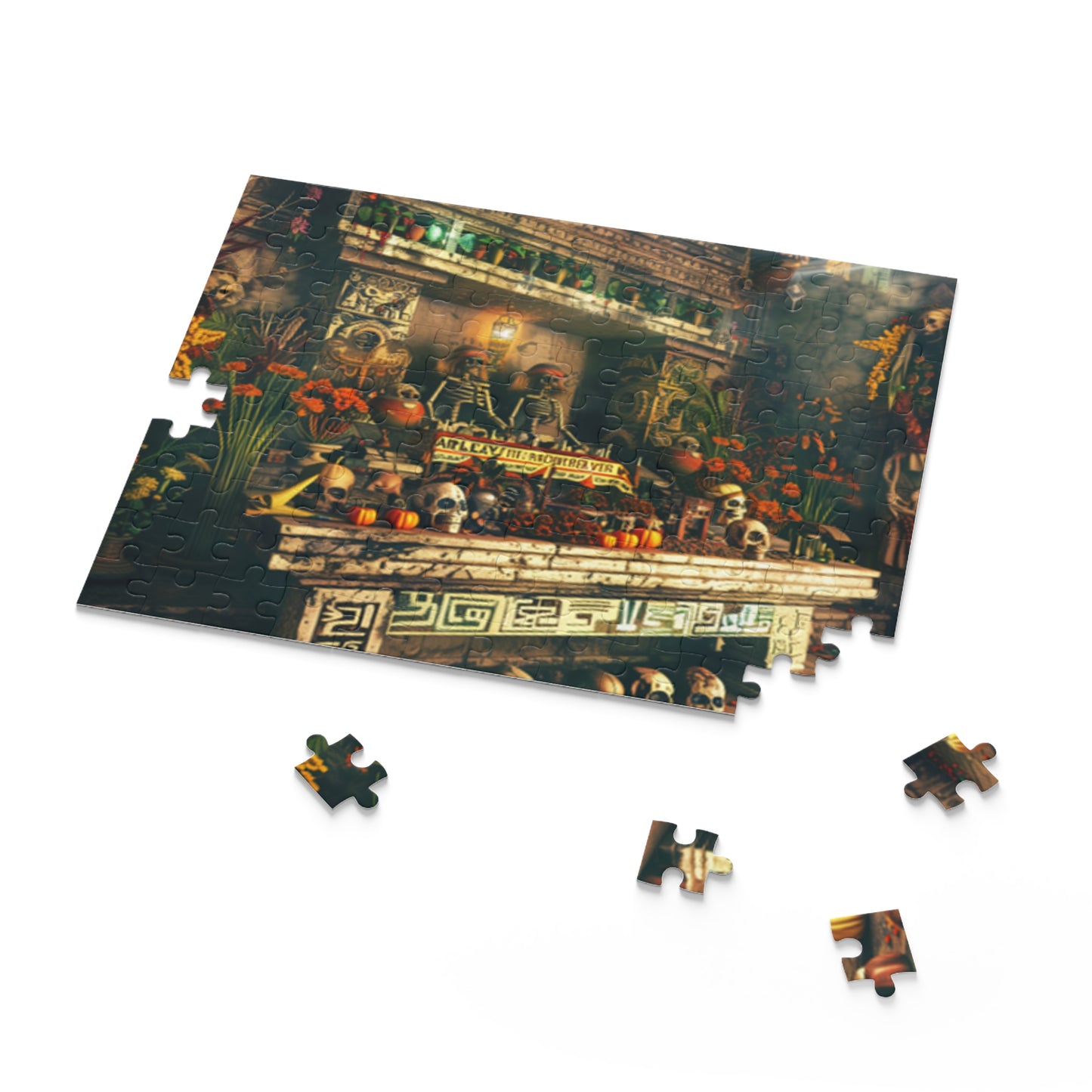 Mexican Art Day of the Dead Día de Muertos Jigsaw Puzzle Adult Birthday Business Jigsaw Puzzle Gift for Him Funny Humorous Indoor Outdoor Game Gift For Her Online-7