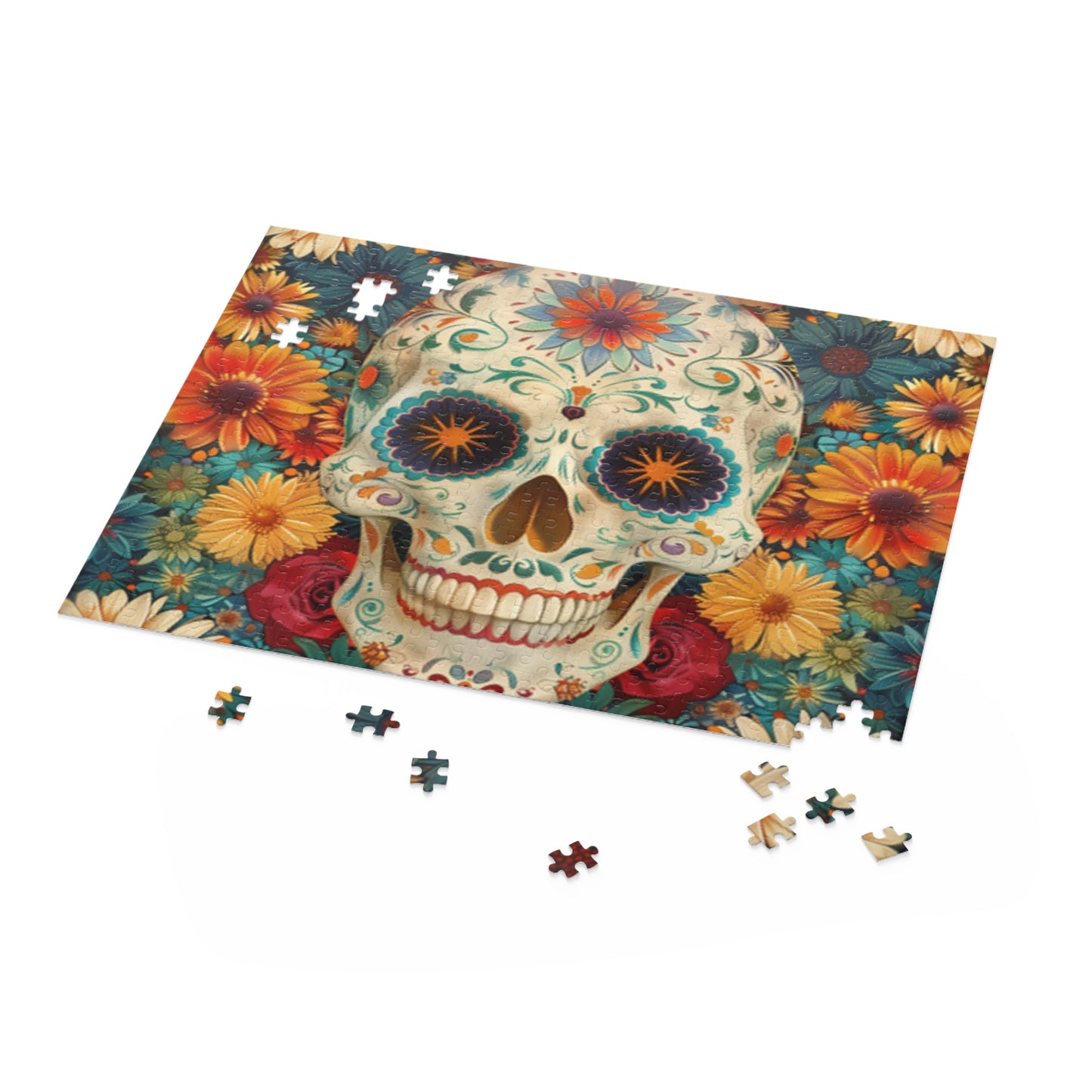 Mexican Art Day of the Dead Día de Muertos Jigsaw Puzzle Adult Birthday Business Jigsaw Puzzle Gift for Him Funny Humorous Indoor Outdoor Game Gift For Her Online-5