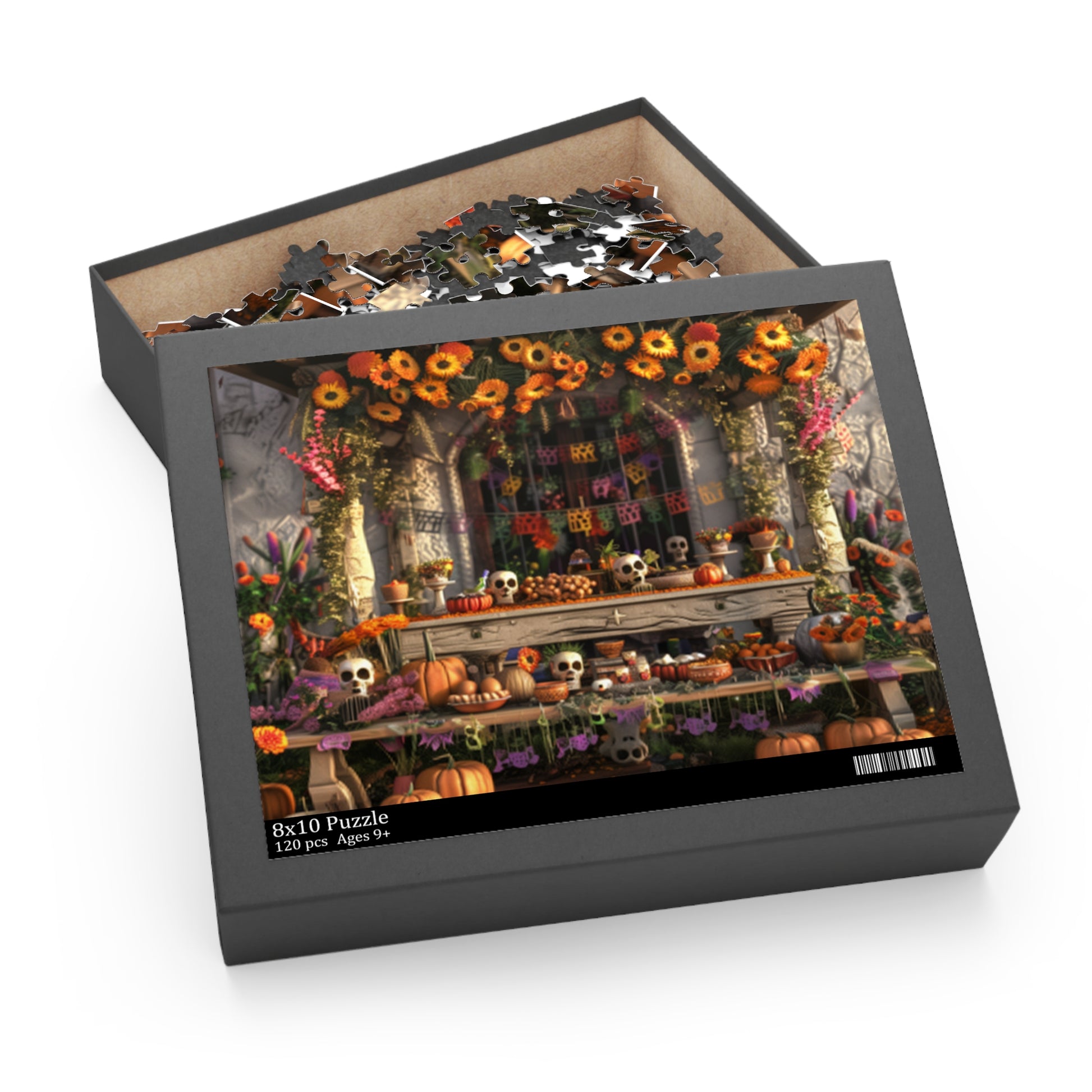 Mexican Art Day of the Dead Día de Muertos Jigsaw Puzzle Adult Birthday Business Jigsaw Puzzle Gift for Him Funny Humorous Indoor Outdoor Game Gift For Her Online-6