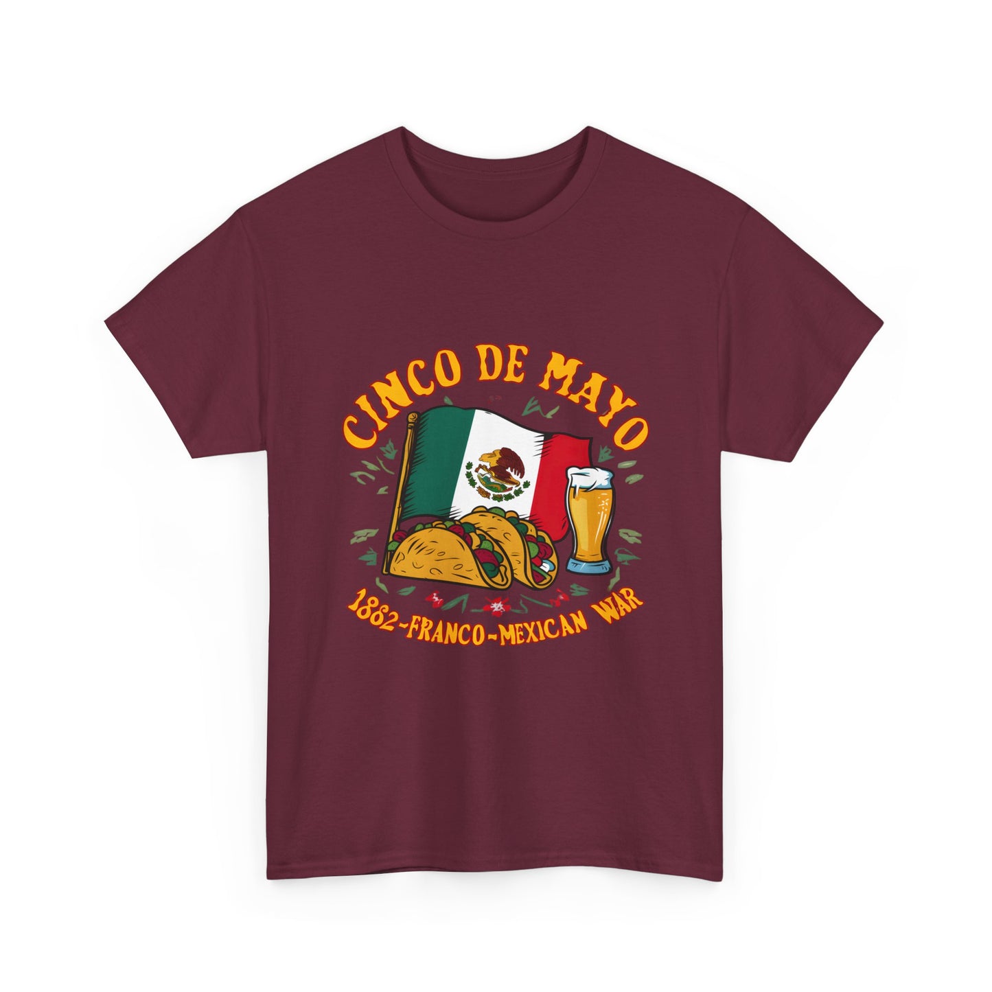 Cinco De Mayo Mexican Independence Day Graphic Unisex Heavy Cotton Tee Cotton Funny Humorous Graphic Soft Premium Unisex Men Women Maroon T-shirt Birthday Gift-27