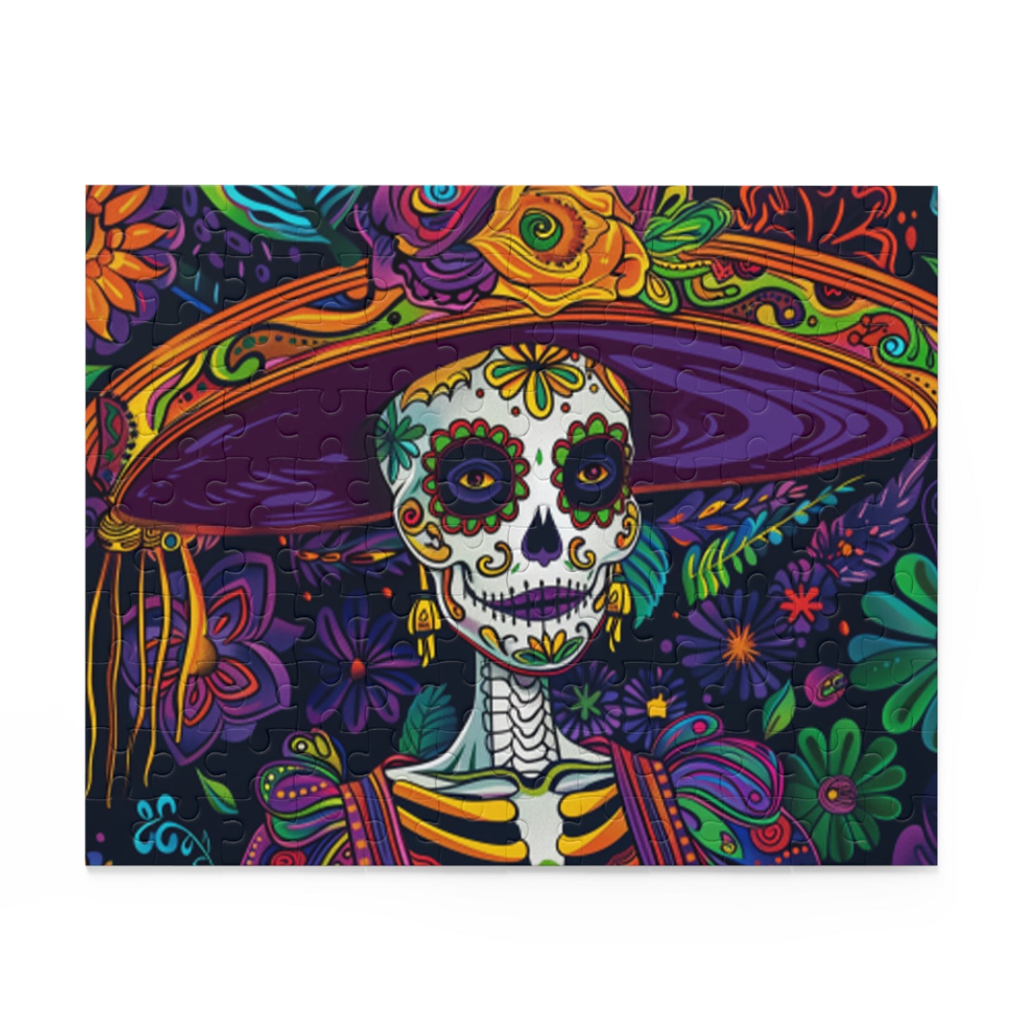 Mexican Art Day of the Dead Día de Muertos Jigsaw Puzzle Adult Birthday Business Jigsaw Puzzle Gift for Him Funny Humorous Indoor Outdoor Game Gift For Her Online-2