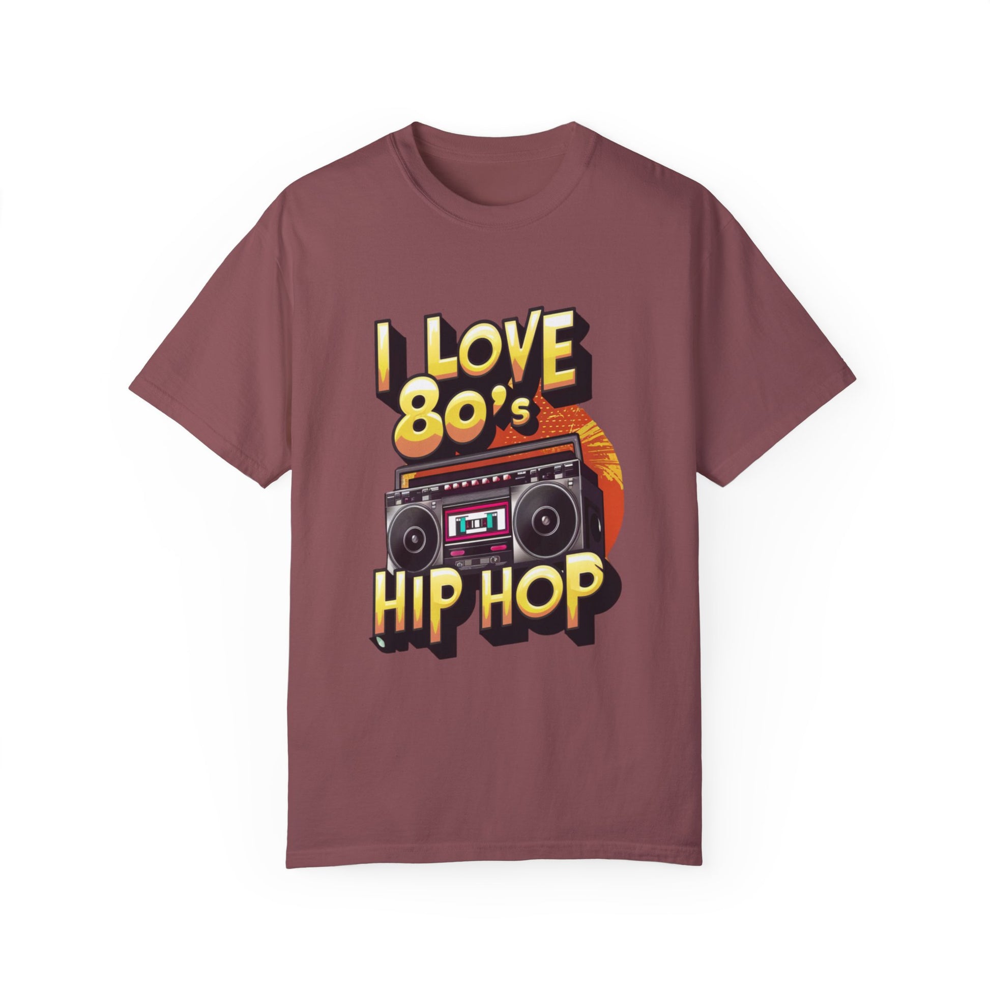 I Love 80's Hip Hop Graphic Unisex Garment-dyed T-shirt Cotton Funny Humorous Graphic Soft Premium Unisex Men Women Brick T-shirt Birthday Gift-5