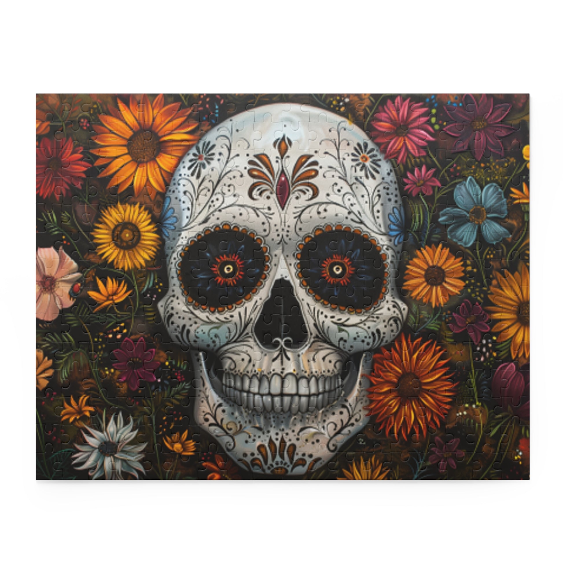 Mexican Art Day of the Dead Día de Muertos Jigsaw Puzzle Adult Birthday Business Jigsaw Puzzle Gift for Him Funny Humorous Indoor Outdoor Game Gift For Her Online-3