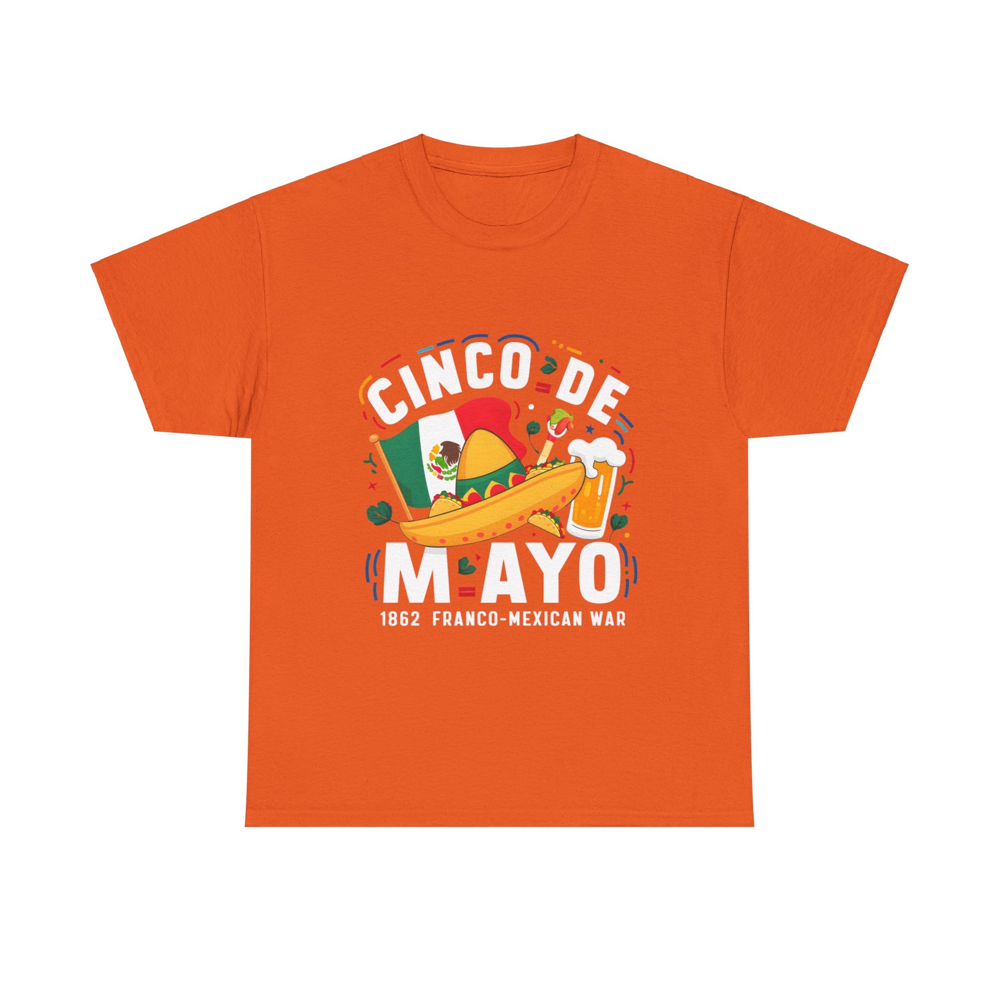 Cinco De Mayo Mexican Independence Day Graphic Unisex Heavy Cotton Tee Cotton Funny Humorous Graphic Soft Premium Unisex Men Women Orange T-shirt Birthday Gift-6