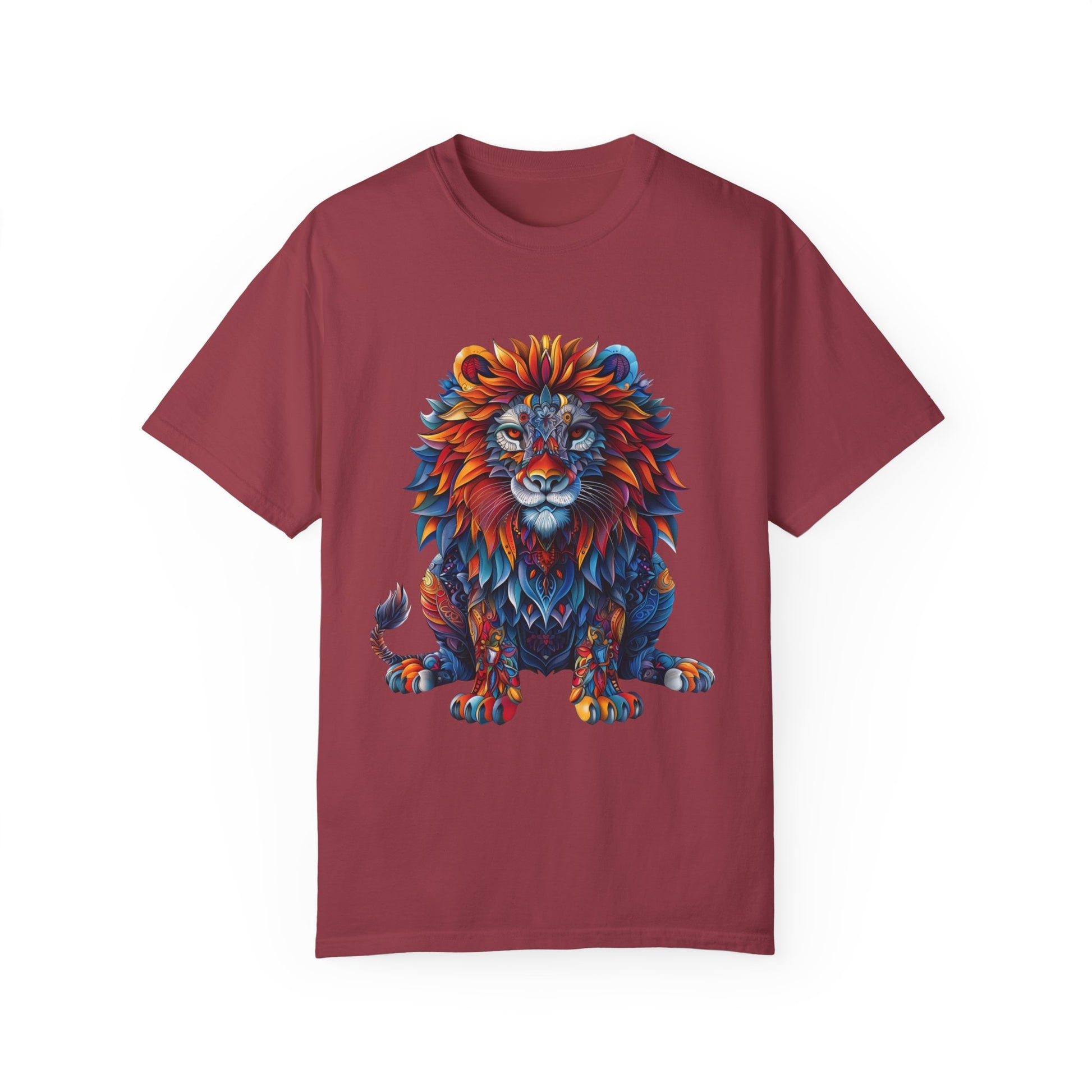 Lion Head Cool Graphic Design Novelty Unisex Garment-dyed T-shirt Cotton Funny Humorous Graphic Soft Premium Unisex Men Women Chili T-shirt Birthday Gift-7