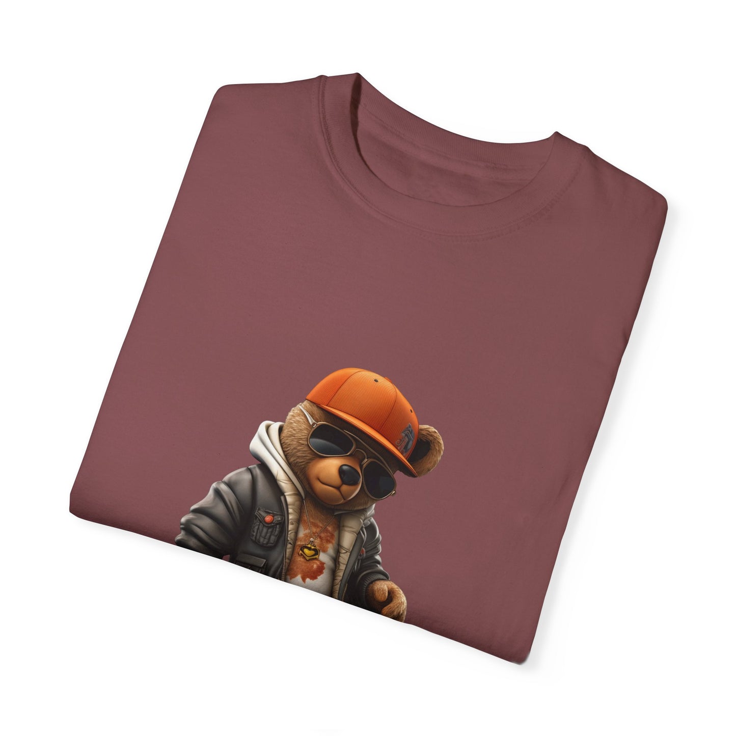 Hip Hop Teddy Bear Graphic Unisex Garment-dyed T-shirt Cotton Funny Humorous Graphic Soft Premium Unisex Men Women Brick T-shirt Birthday Gift-29