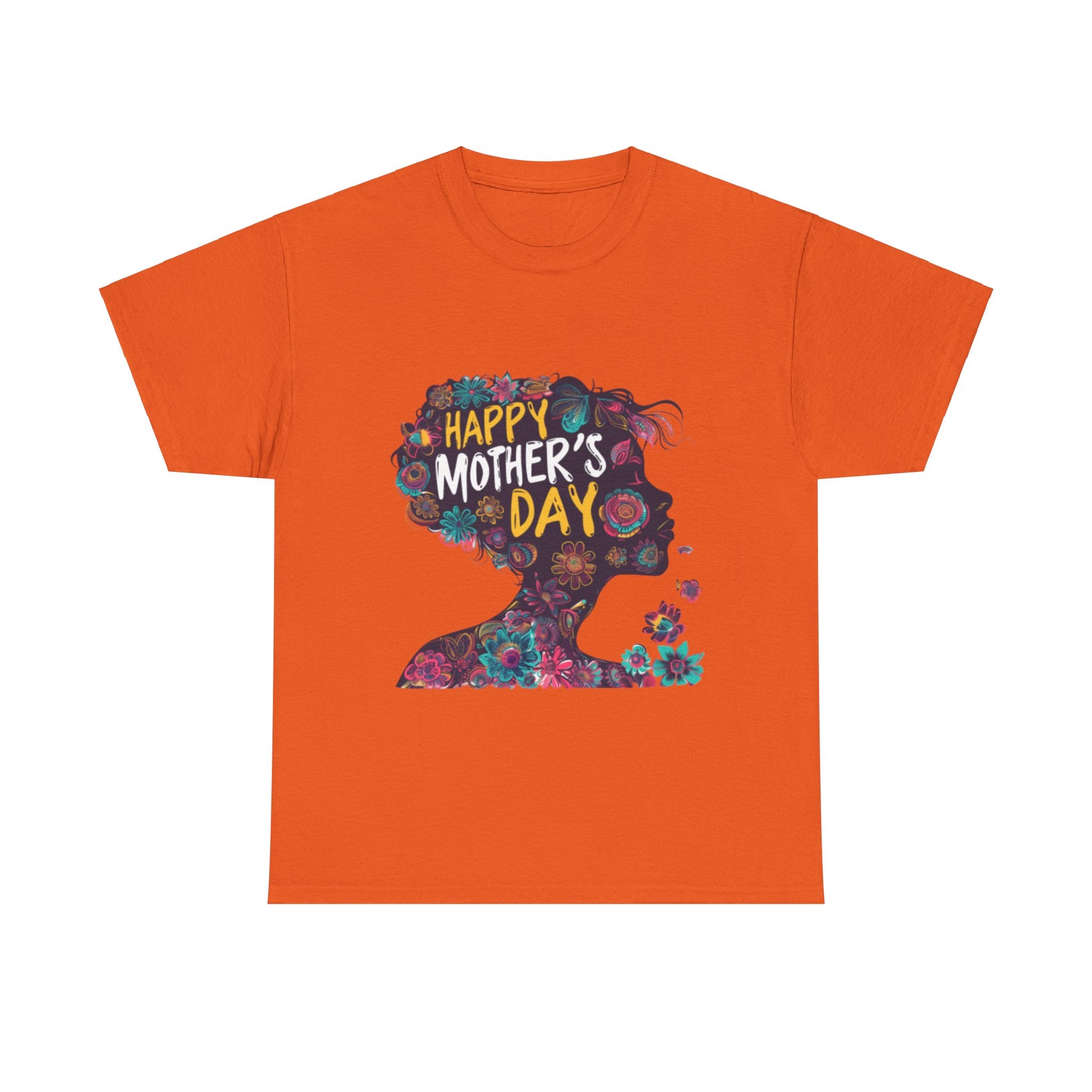 Happy Mother's Day African American Mom Graphic Unisex Heavy Cotton Tee Cotton Funny Humorous Graphic Soft Premium Unisex Men Women Orange T-shirt Birthday Gift-6