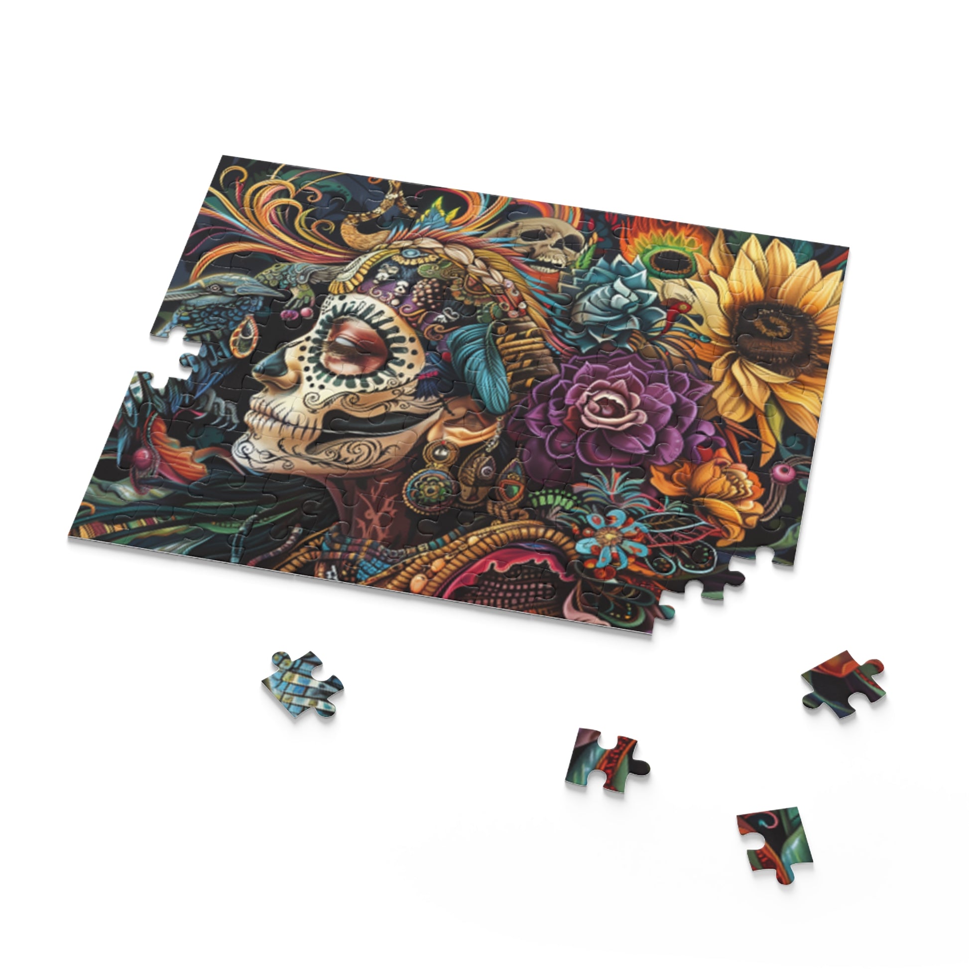 Mexican Art Women Retro Jigsaw Puzzle Adult Birthday Business Jigsaw Puzzle Gift for Him Funny Humorous Indoor Outdoor Game Gift For Her Online-7