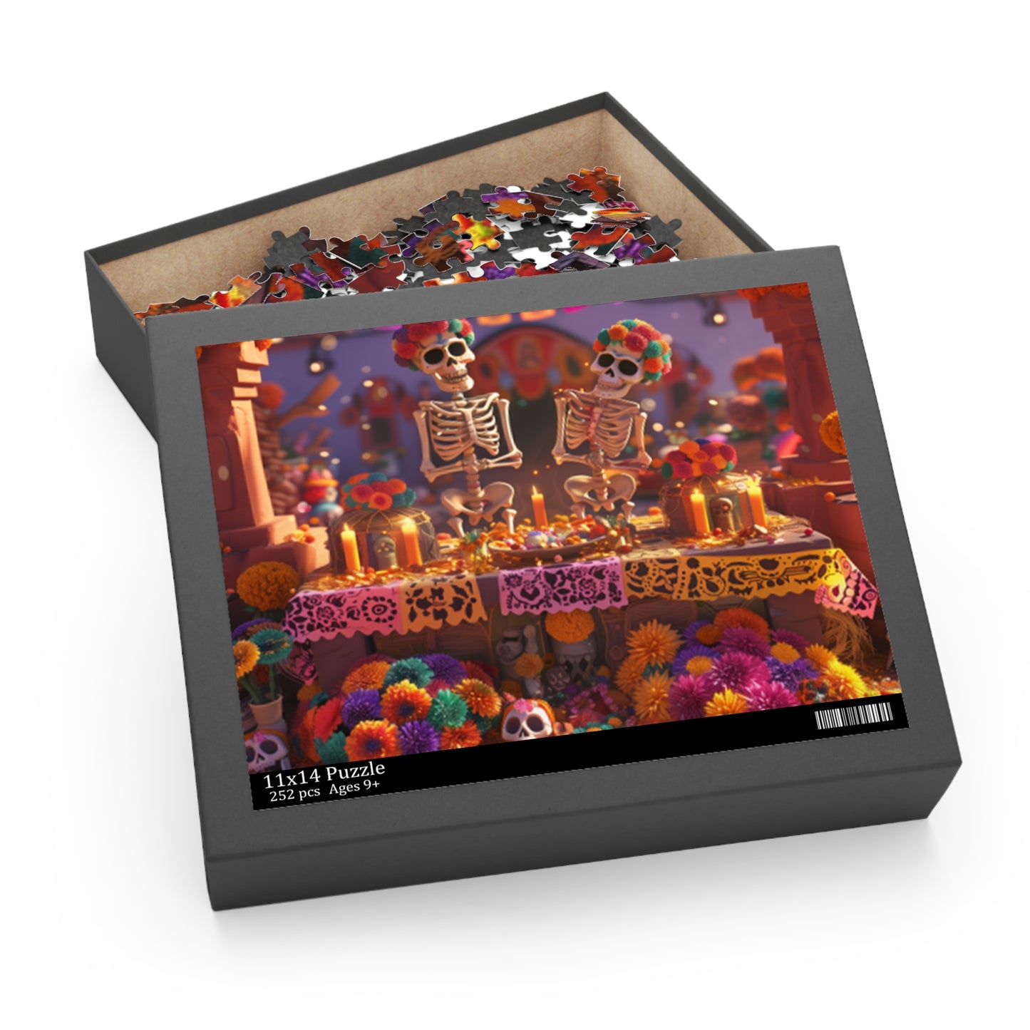 Mexican Art Day of the Dead Día de Muertos Jigsaw Puzzle Adult Birthday Business Jigsaw Puzzle Gift for Him Funny Humorous Indoor Outdoor Game Gift For Her Online-8