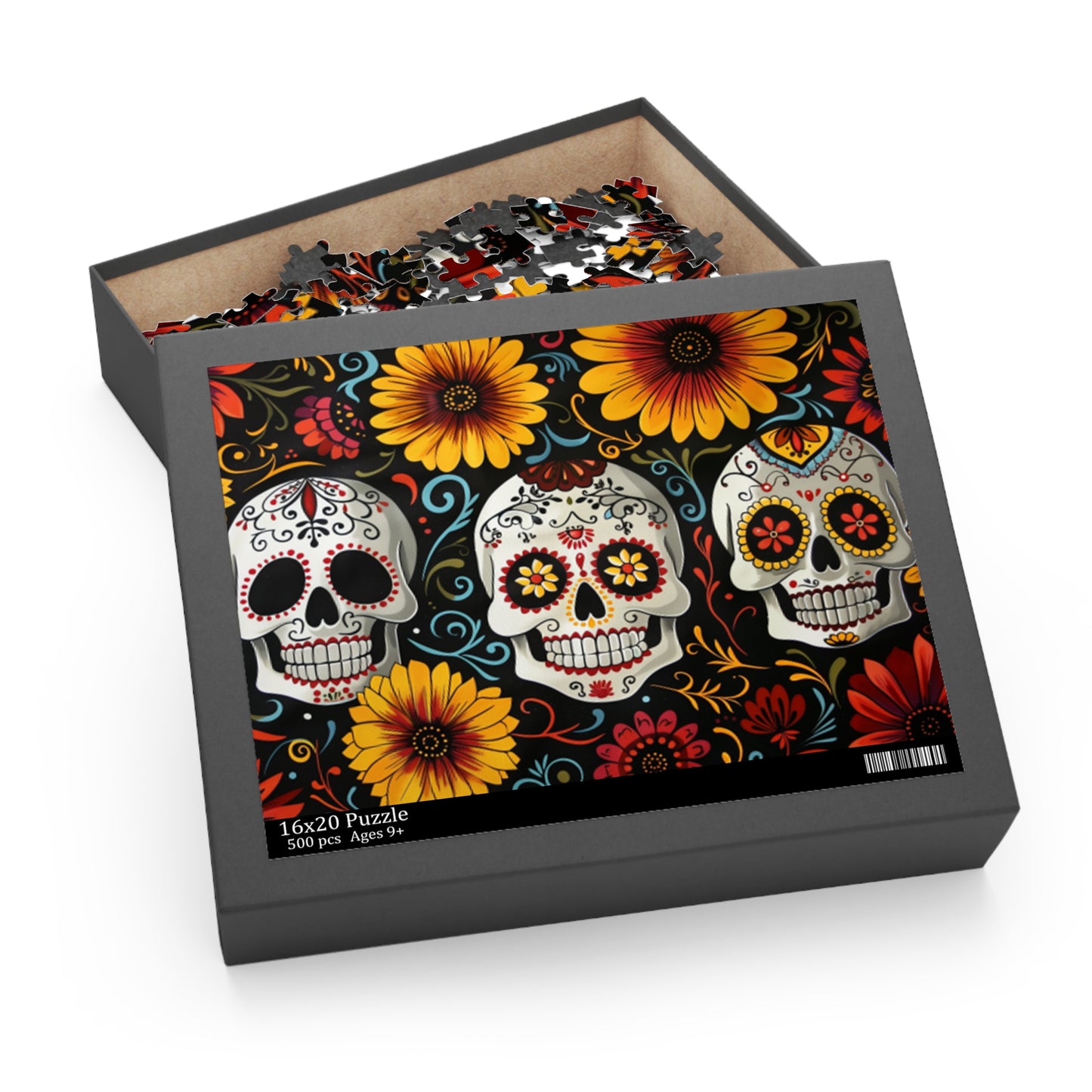 Mexican Art Day of the Dead Día de Muertos Jigsaw Puzzle Adult Birthday Business Jigsaw Puzzle Gift for Him Funny Humorous Indoor Outdoor Game Gift For Her Online-4