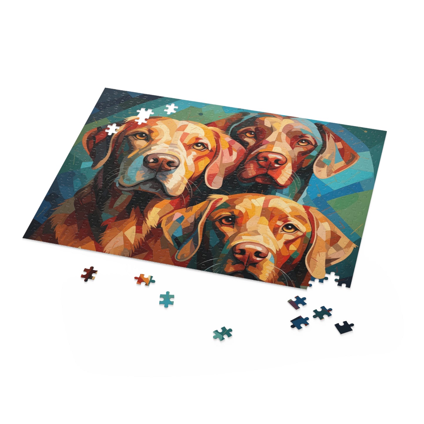 Abstract Watercolor Vibrant Labrador Dog Retriever Jigsaw Puzzle for Boys, Girls Adult Birthday Business Jigsaw Puzzle Gift for Him Funny Humorous Indoor Outdoor Game Gift For Her Online-5