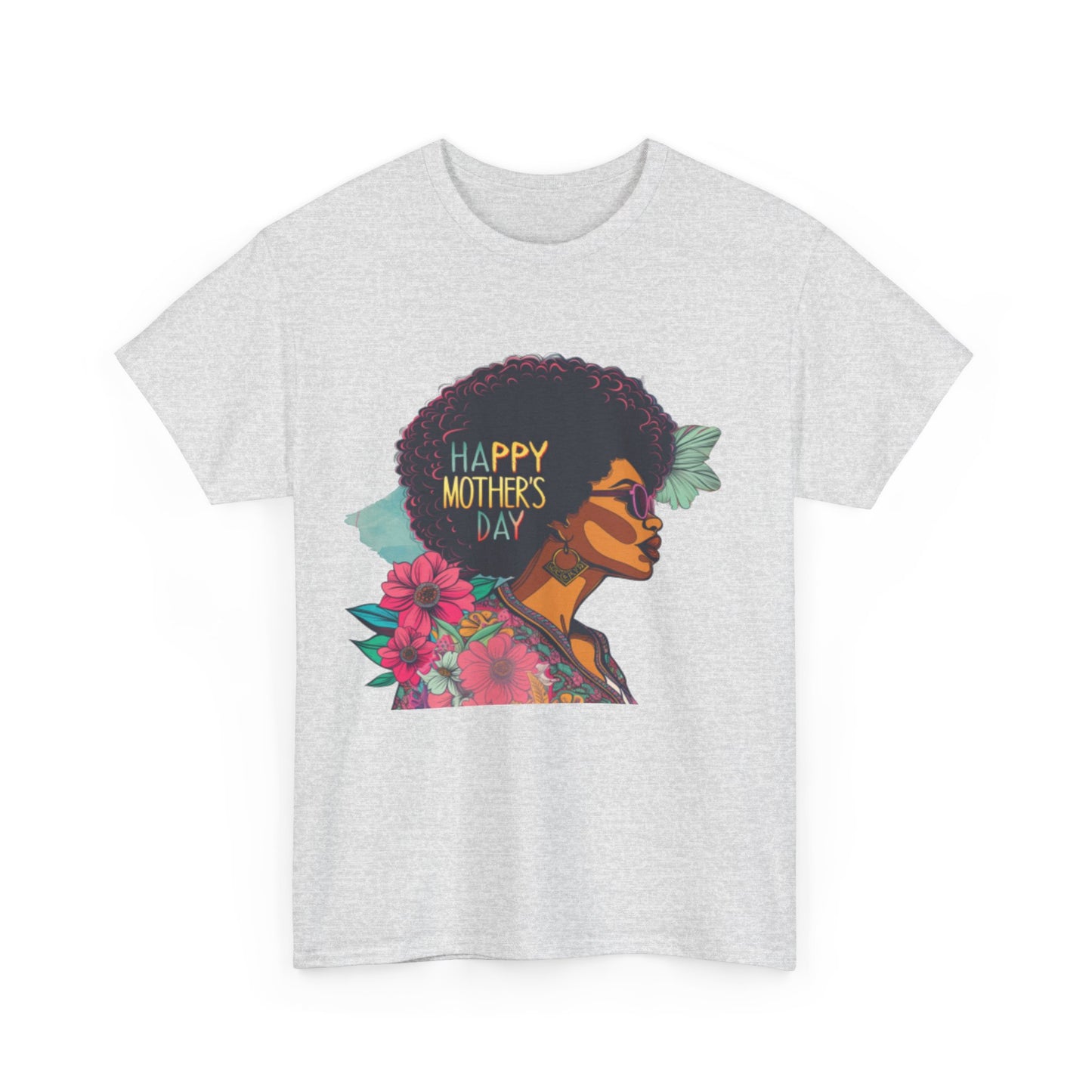 Happy Mother's Day African American Mom Graphic Unisex Heavy Cotton Tee Cotton Funny Humorous Graphic Soft Premium Unisex Men Women Ash T-shirt Birthday Gift-51