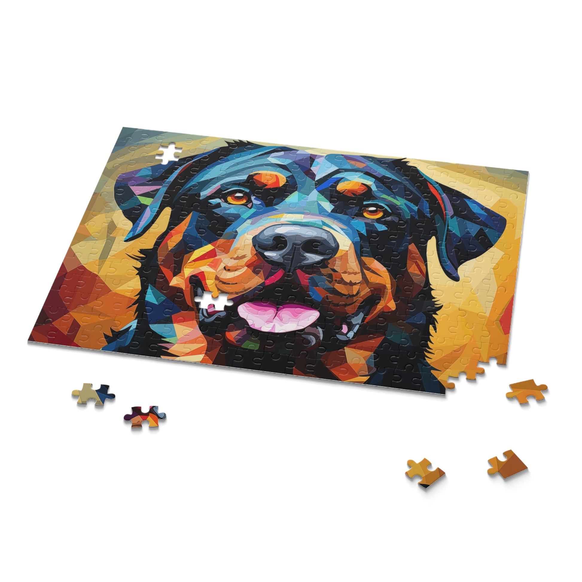 Rottweiler Vibrant Abstract Dog Jigsaw Puzzle Oil Paint Adult Birthday Business Jigsaw Puzzle Gift for Him Funny Humorous Indoor Outdoor Game Gift For Her Online-9