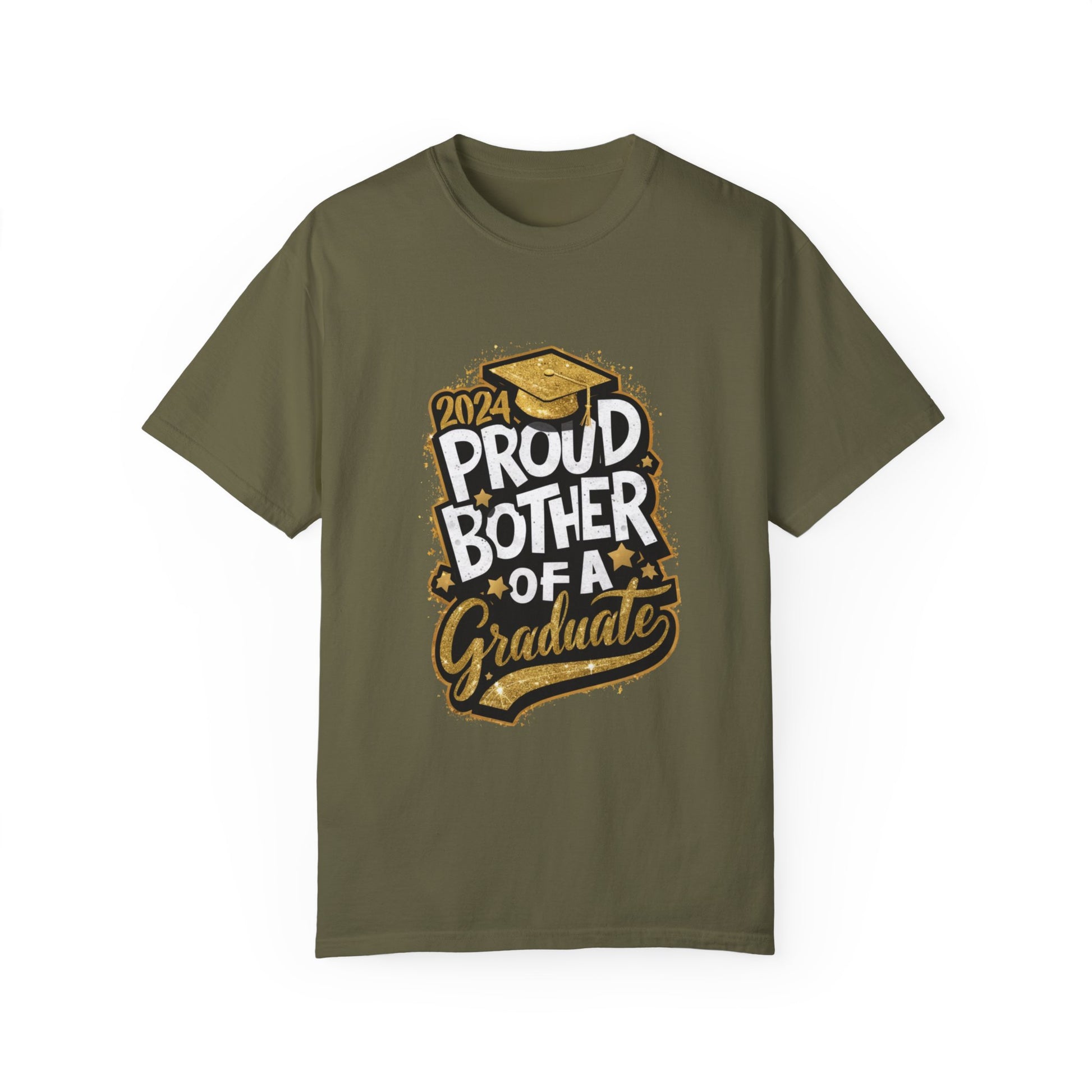 Proud Brother of a 2024 Graduate Unisex Garment-dyed T-shirt Cotton Funny Humorous Graphic Soft Premium Unisex Men Women Sage T-shirt Birthday Gift-13