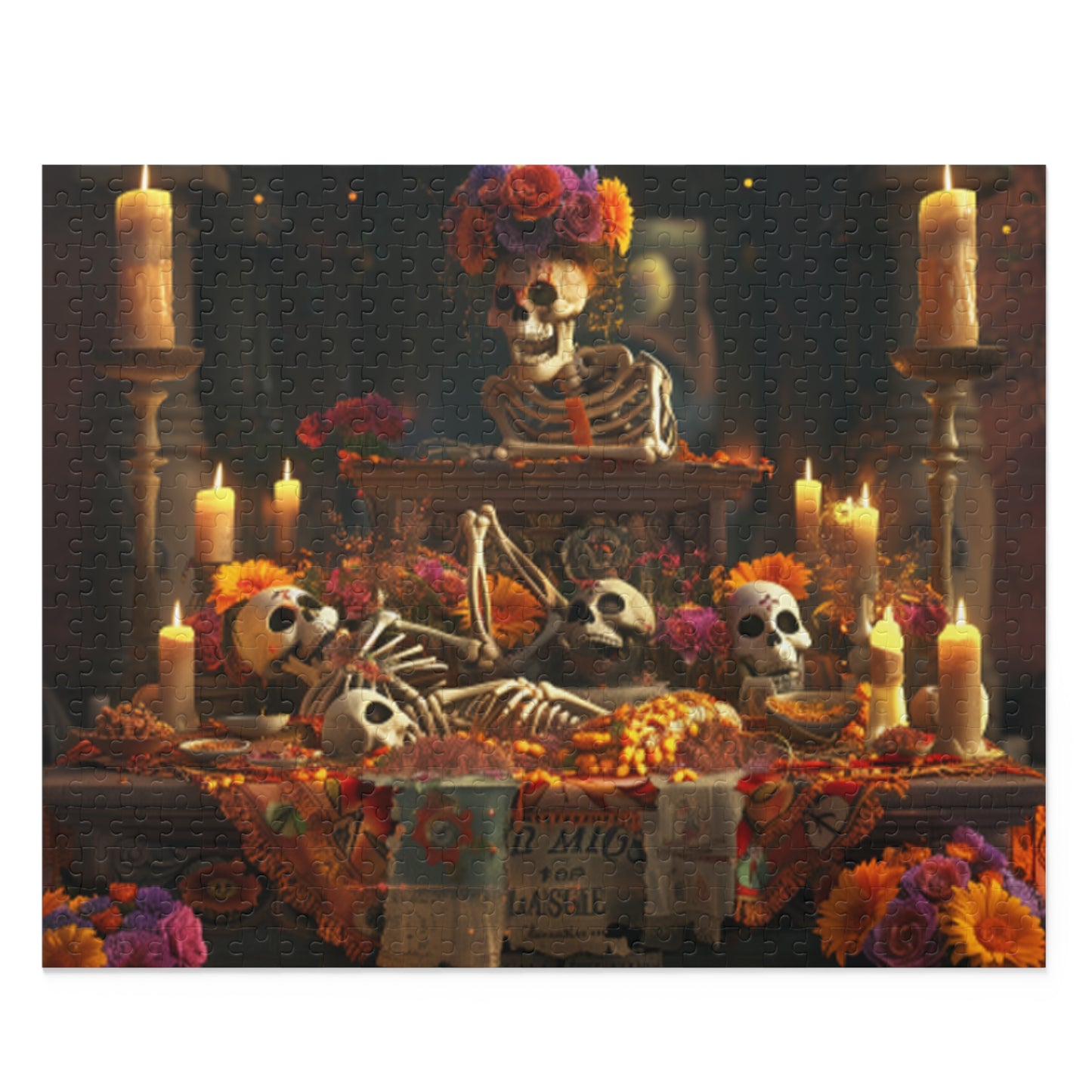 Mexican Art Day of the Dead Día de Muertos Jigsaw Puzzle Adult Birthday Business Jigsaw Puzzle Gift for Him Funny Humorous Indoor Outdoor Game Gift For Her Online-1