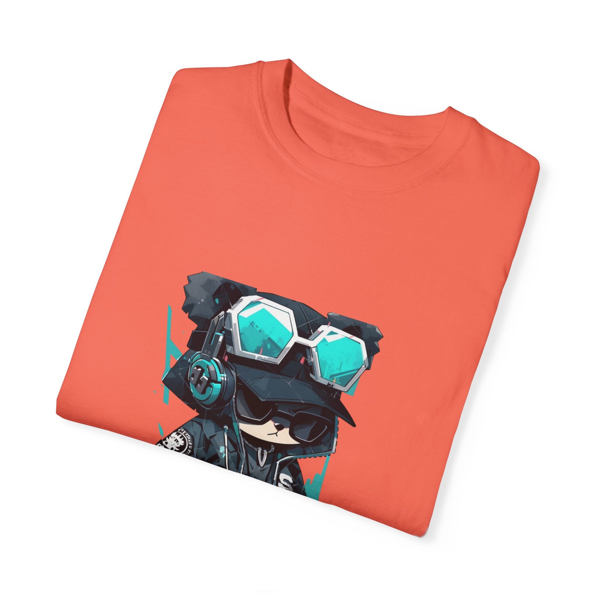 Hip Hop Teddy Bear Graphic Unisex Garment-dyed T-shirt Cotton Funny Humorous Graphic Soft Premium Unisex Men Women Bright Salmon T-shirt Birthday Gift-32