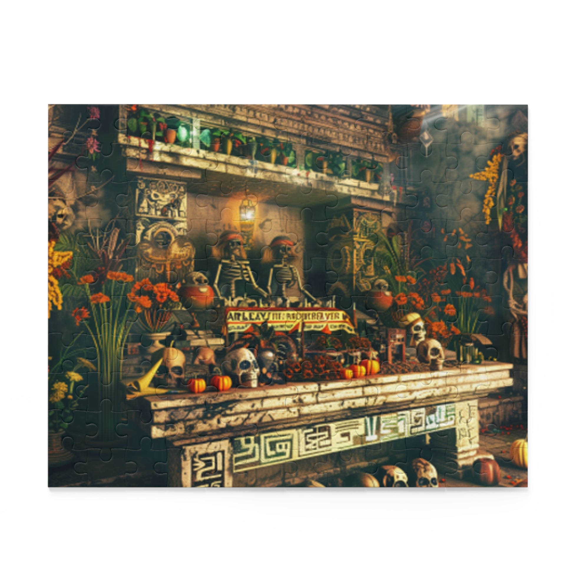 Mexican Art Day of the Dead Día de Muertos Jigsaw Puzzle Adult Birthday Business Jigsaw Puzzle Gift for Him Funny Humorous Indoor Outdoor Game Gift For Her Online-2