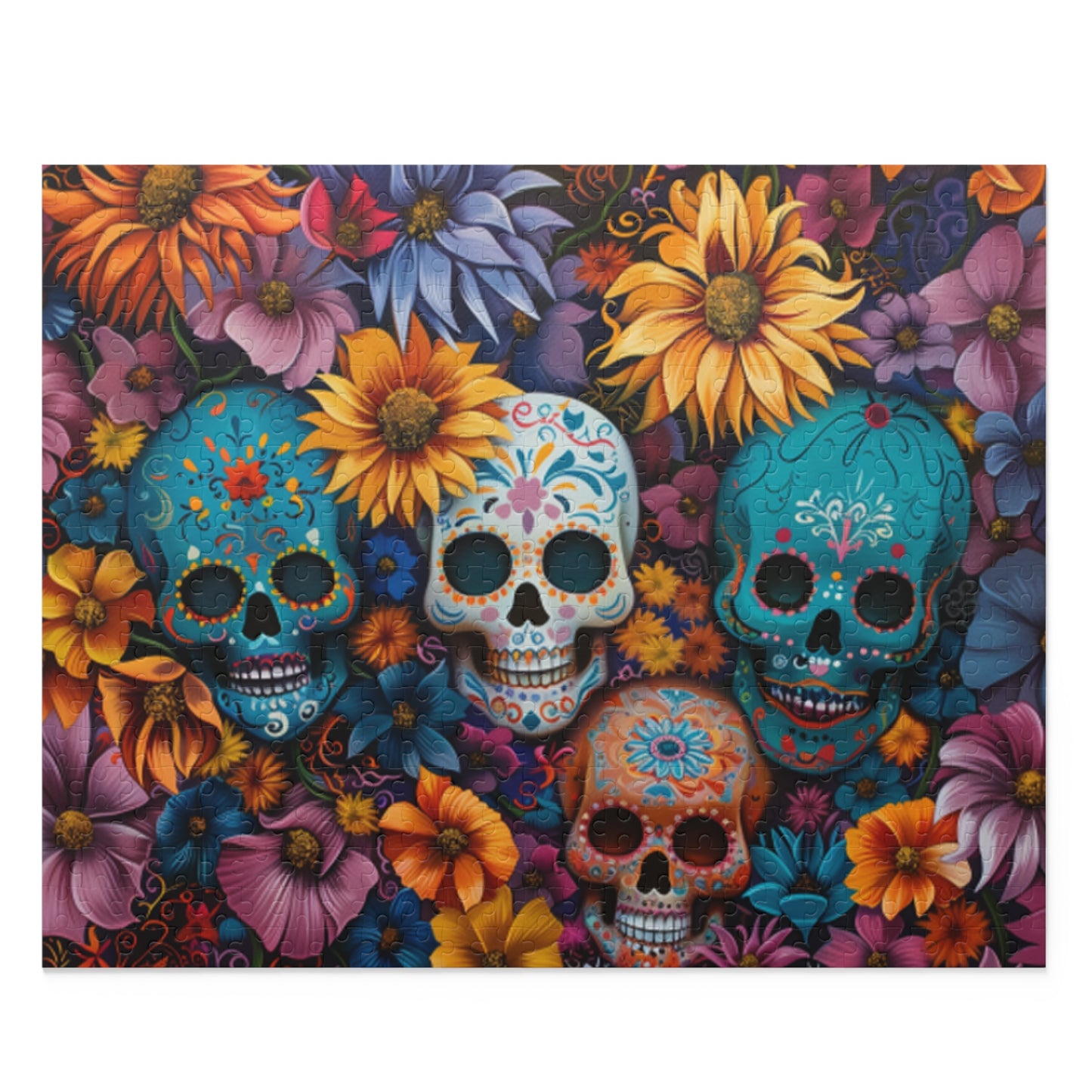 Mexican Art Day of the Dead Día de Muertos Jigsaw Puzzle Adult Birthday Business Jigsaw Puzzle Gift for Him Funny Humorous Indoor Outdoor Game Gift For Her Online-1