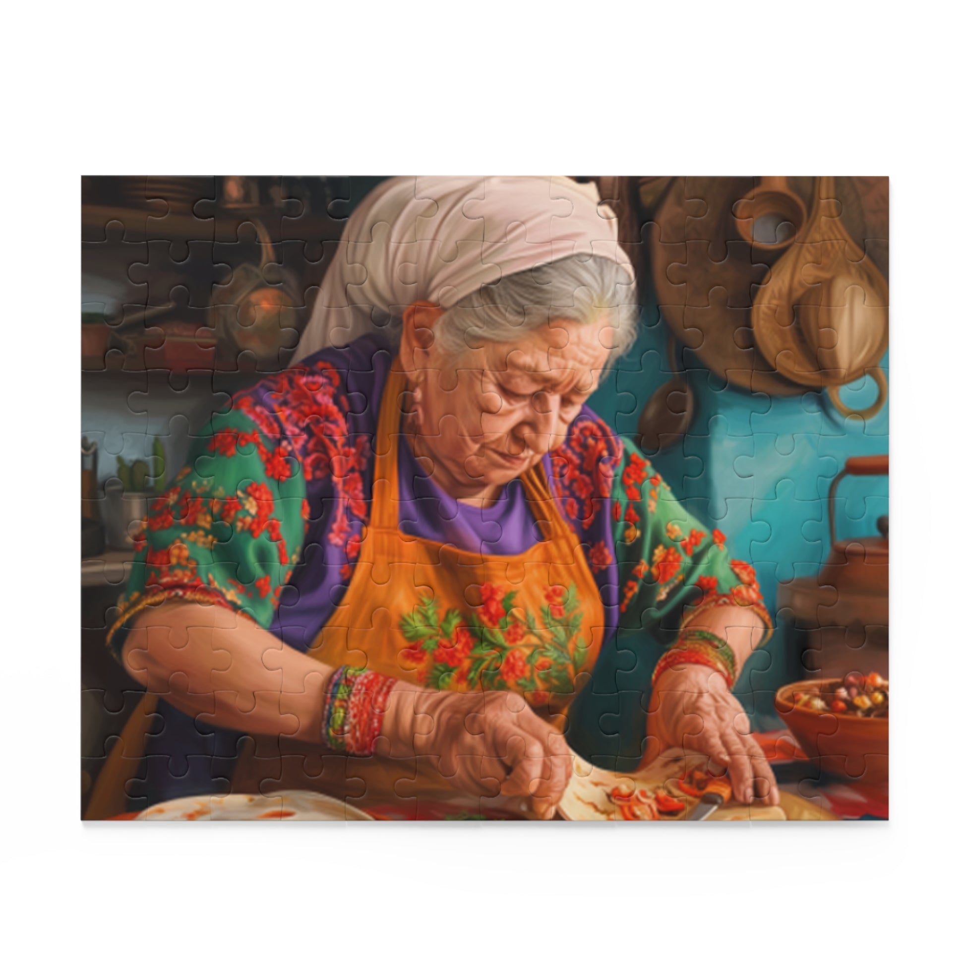 Mexican Art Vintage Old Women Jigsaw Puzzle Adult Birthday Business Jigsaw Puzzle Gift for Him Funny Humorous Indoor Outdoor Game Gift For Her Online-2