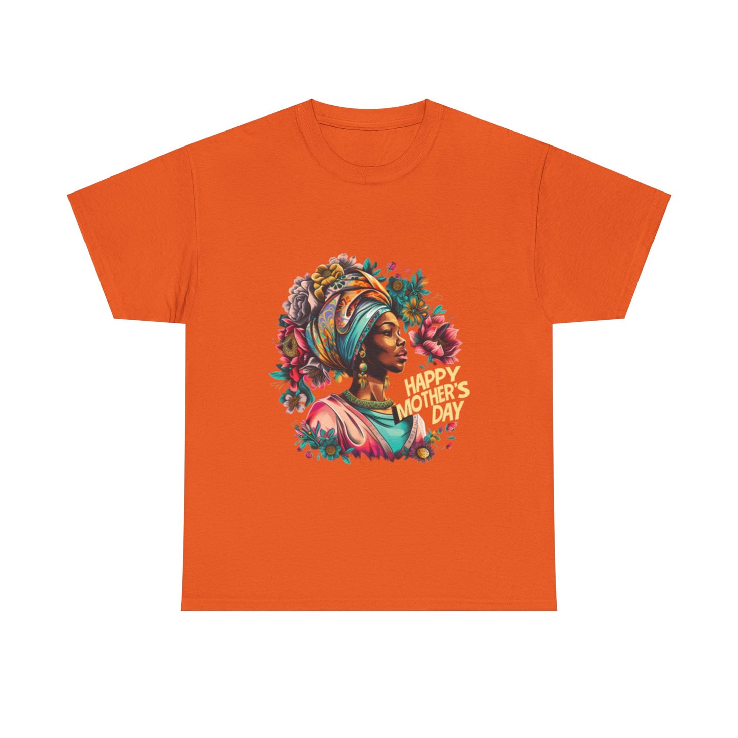 Happy Mother's Day African American Mom Graphic Unisex Heavy Cotton Tee Cotton Funny Humorous Graphic Soft Premium Unisex Men Women Orange T-shirt Birthday Gift-6