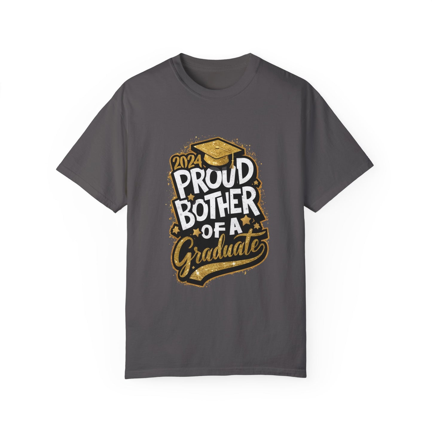 Proud Brother of a 2024 Graduate Unisex Garment-dyed T-shirt Cotton Funny Humorous Graphic Soft Premium Unisex Men Women Graphite T-shirt Birthday Gift-8