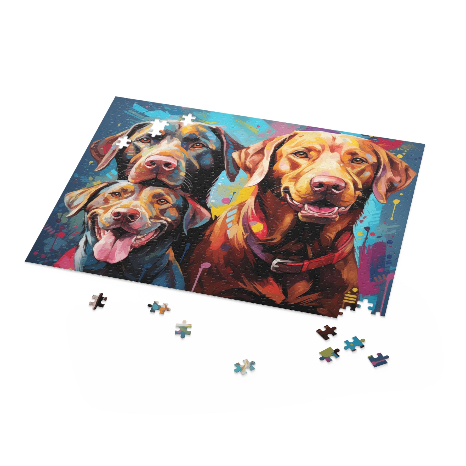 Vibrant Labrador Dog Retriever Jigsaw Puzzle for Boys, Girls, Kids Adult Birthday Business Jigsaw Puzzle Gift for Him Funny Humorous Indoor Outdoor Game Gift For Her Online-5