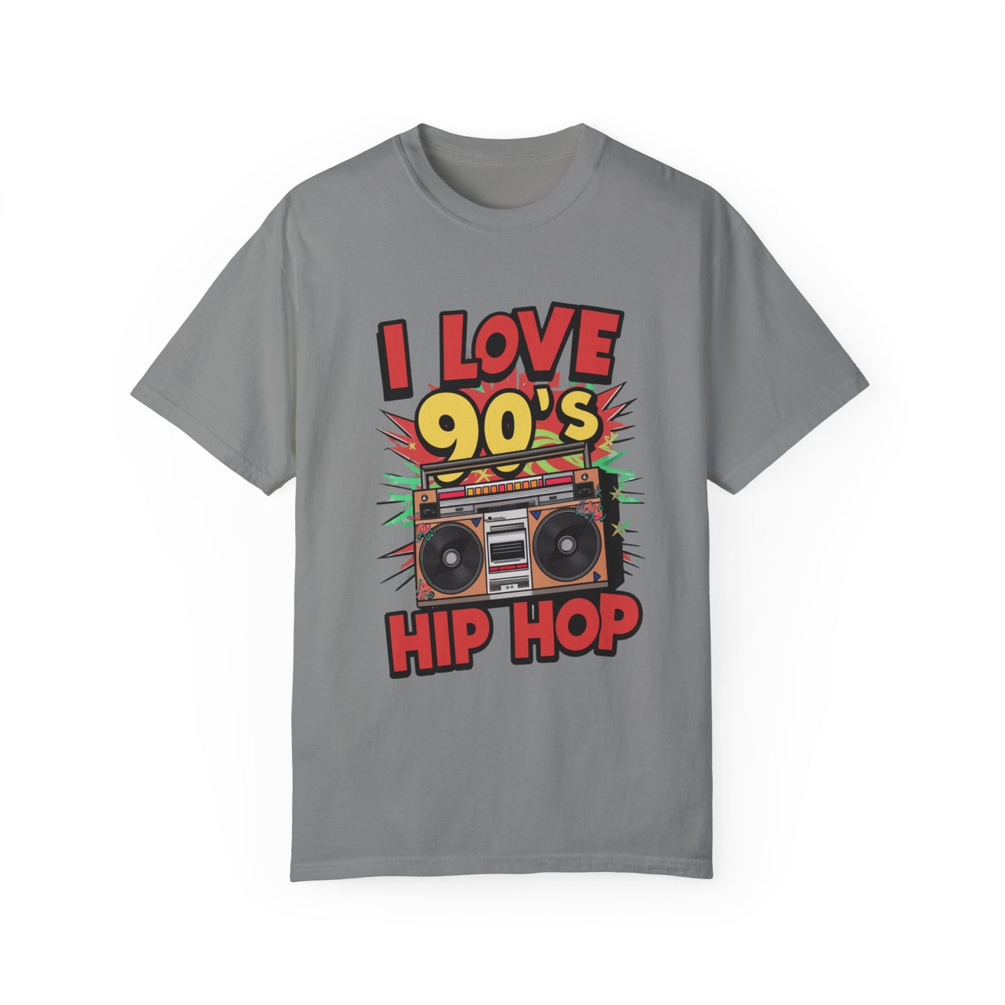 I Love 90's Hip Hop Graphic Unisex Garment-dyed T-shirt Cotton Funny Humorous Graphic Soft Premium Unisex Men Women Granite T-shirt Birthday Gift-4