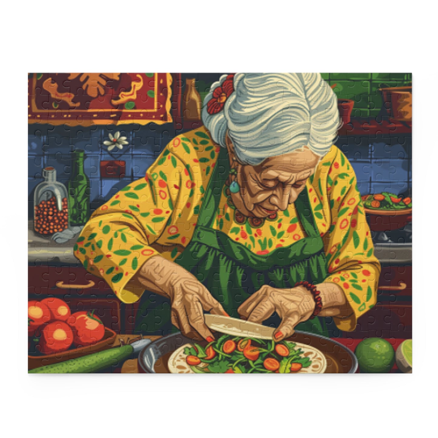 Mexican Art Women Vintage Jigsaw Puzzle Adult Birthday Business Jigsaw Puzzle Gift for Him Funny Humorous Indoor Outdoor Game Gift For Her Online-3