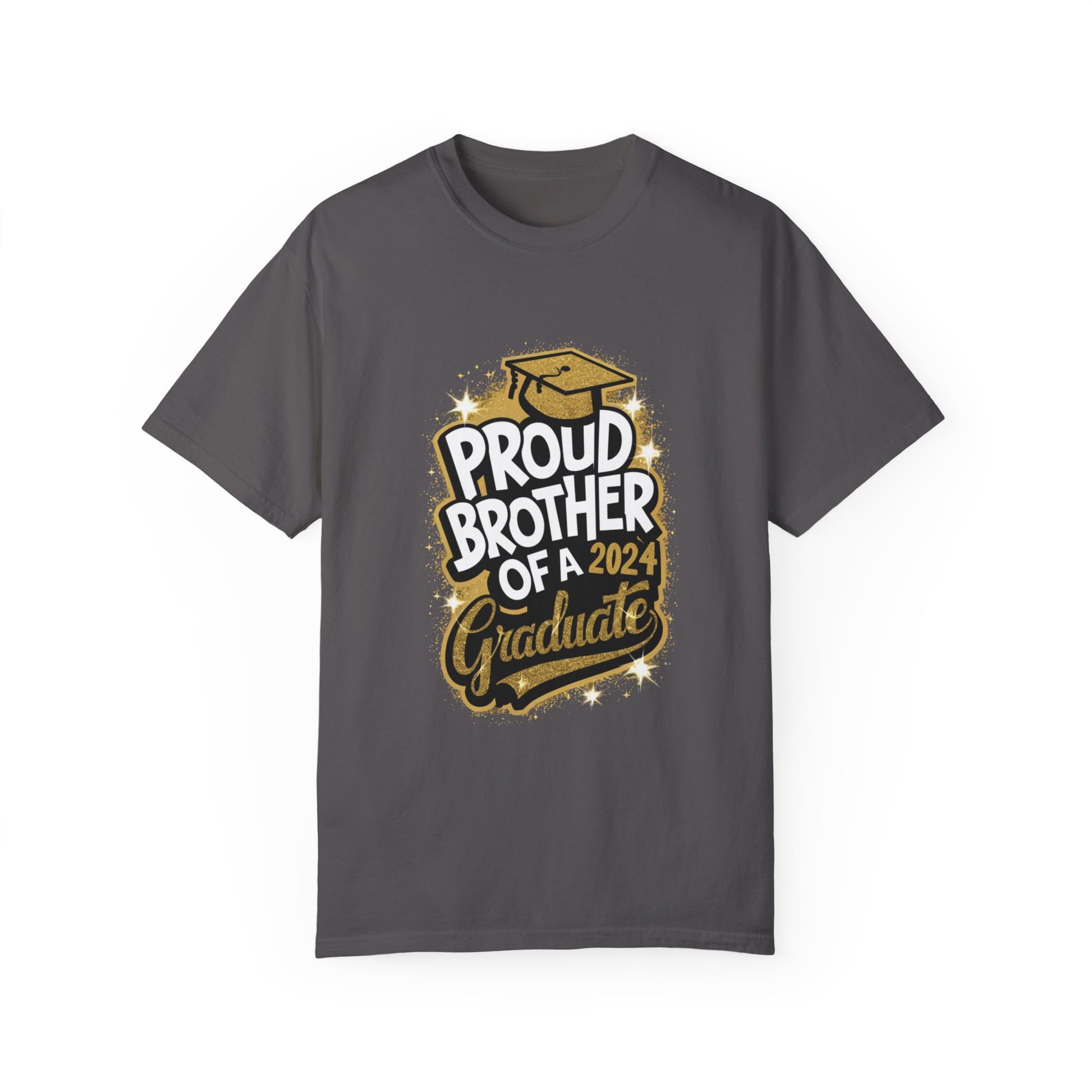 Proud Brother of a 2024 Graduate Unisex Garment-dyed T-shirt Cotton Funny Humorous Graphic Soft Premium Unisex Men Women Graphite T-shirt Birthday Gift-8