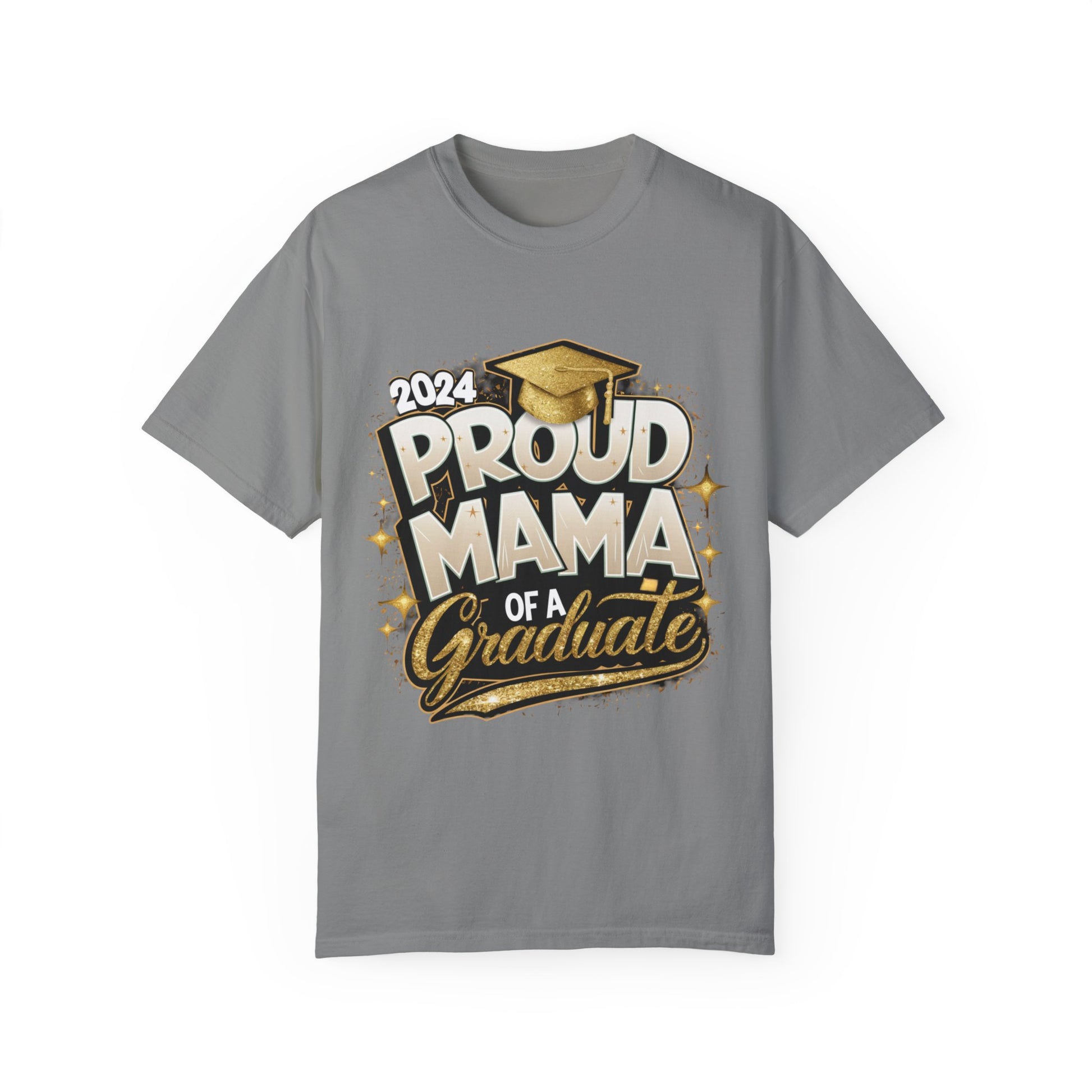 Proud Mama of a 2024 Graduate Unisex Garment-dyed T-shirt Cotton Funny Humorous Graphic Soft Premium Unisex Men Women Granite T-shirt Birthday Gift-4