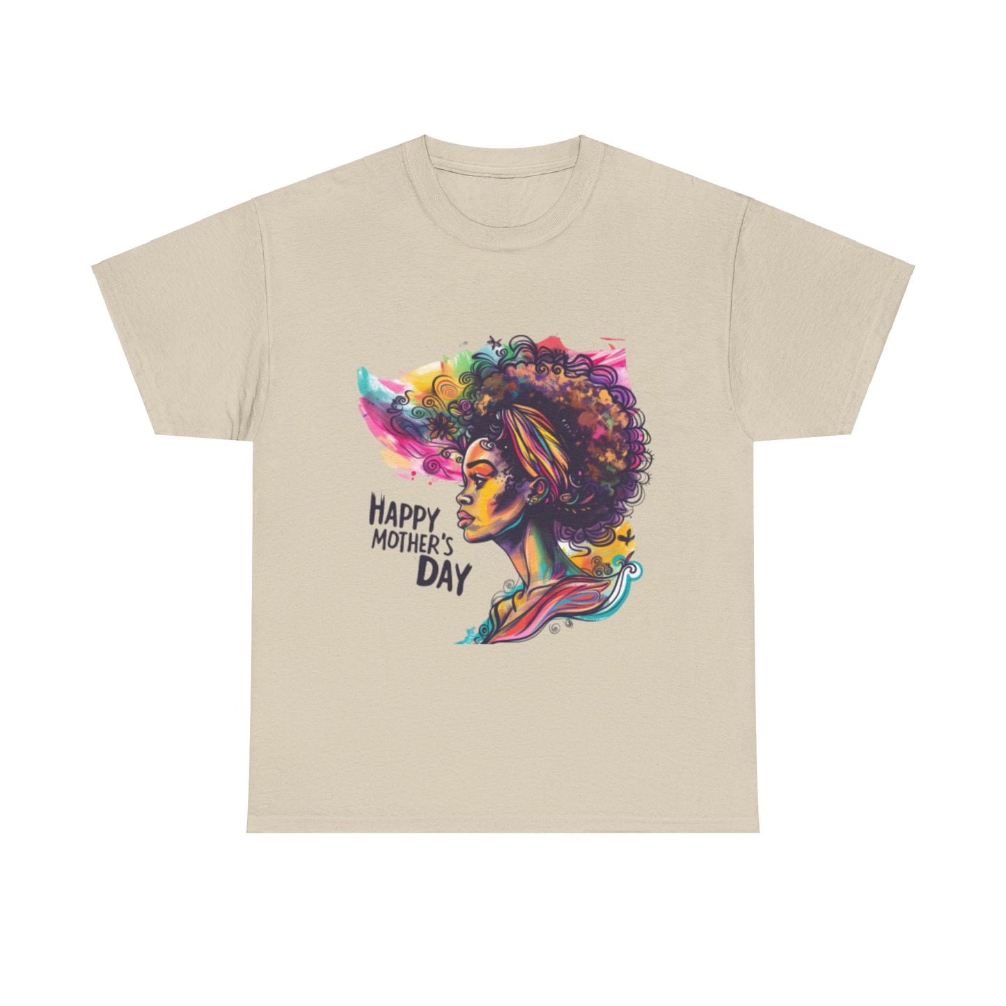 Happy Mother's Day African American Mom Graphic Unisex Heavy Cotton Tee Cotton Funny Humorous Graphic Soft Premium Unisex Men Women Sand T-shirt Birthday Gift-8