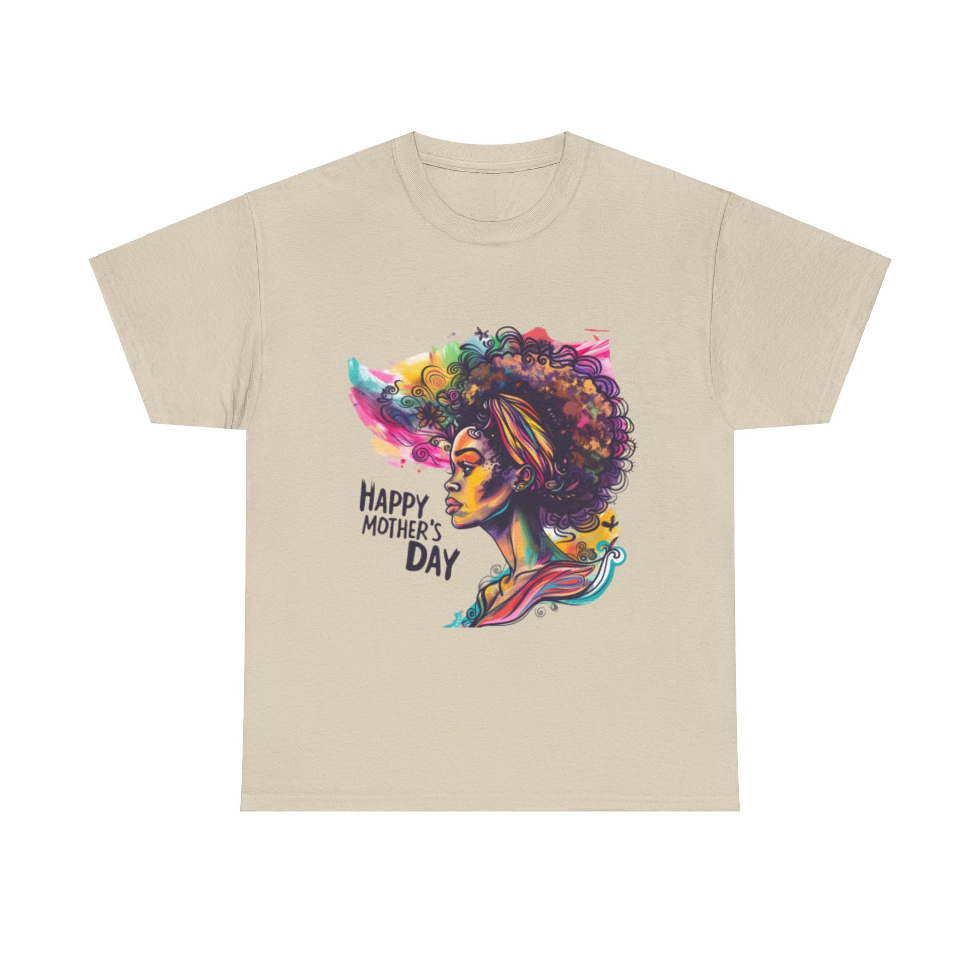 Happy Mother's Day African American Mom Graphic Unisex Heavy Cotton Tee Cotton Funny Humorous Graphic Soft Premium Unisex Men Women Sand T-shirt Birthday Gift-8