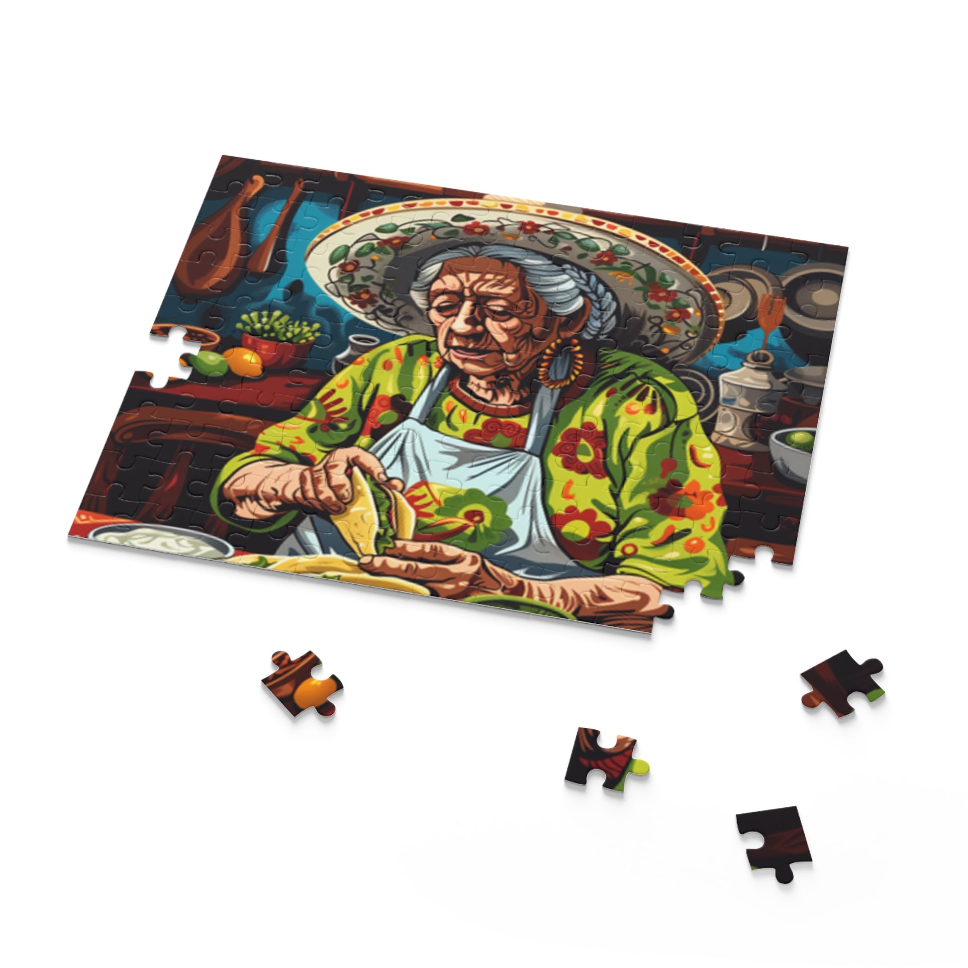 Mexican Women Art Retro Jigsaw Puzzle Adult Birthday Business Jigsaw Puzzle Gift for Him Funny Humorous Indoor Outdoor Game Gift For Her Online-7