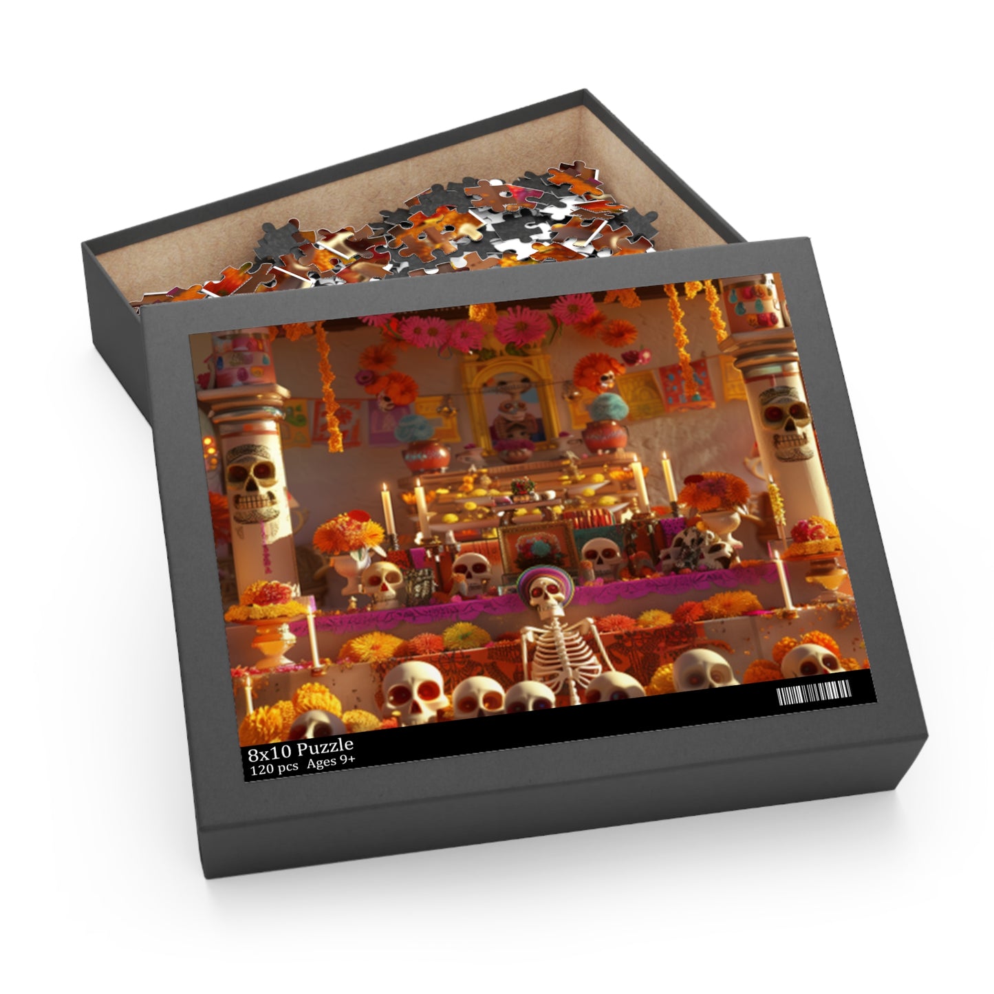 Mexican Art Day of the Dead Día de Muertos Jigsaw Puzzle Adult Birthday Business Jigsaw Puzzle Gift for Him Funny Humorous Indoor Outdoor Game Gift For Her Online-6