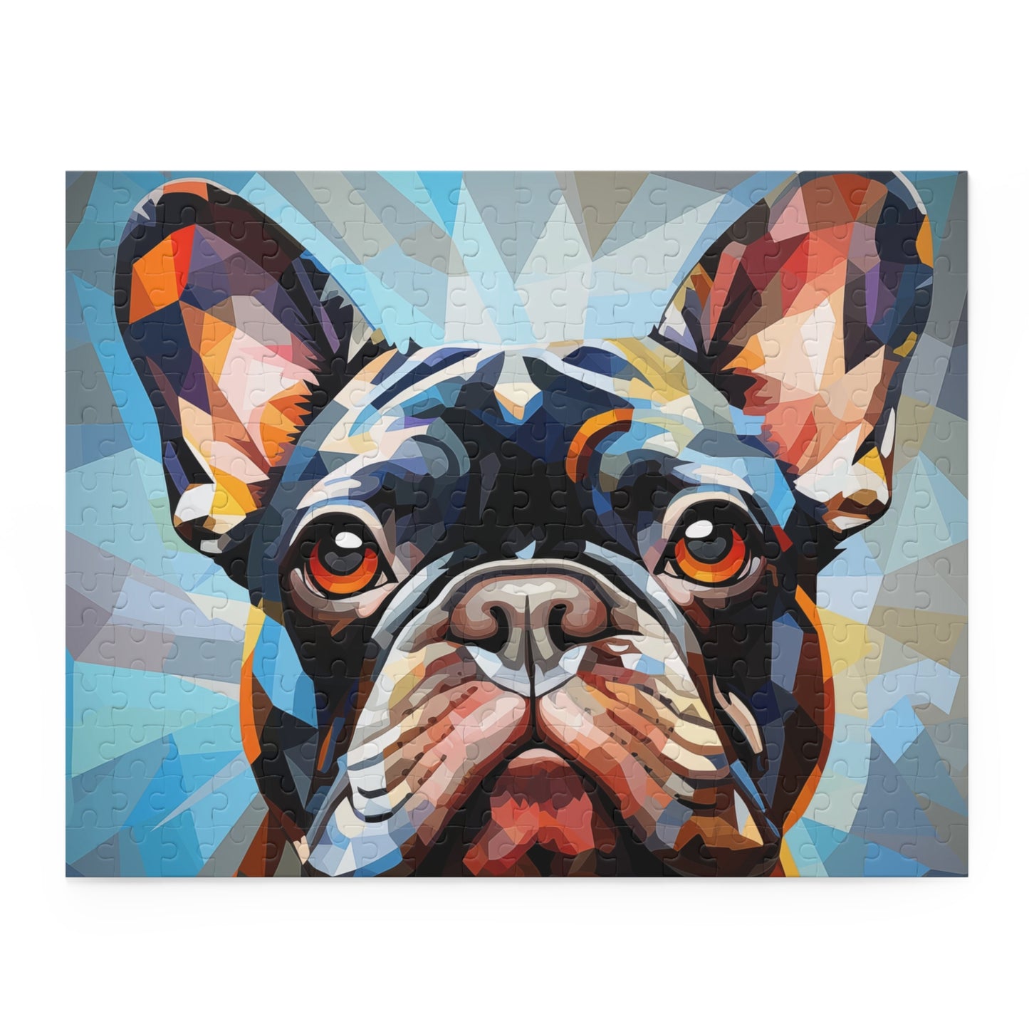 Frenchie Vibrant Abstract Jigsaw Dog Puzzle Oil Paint Adult Birthday Business Jigsaw Puzzle Gift for Him Funny Humorous Indoor Outdoor Game Gift For Her Online-3
