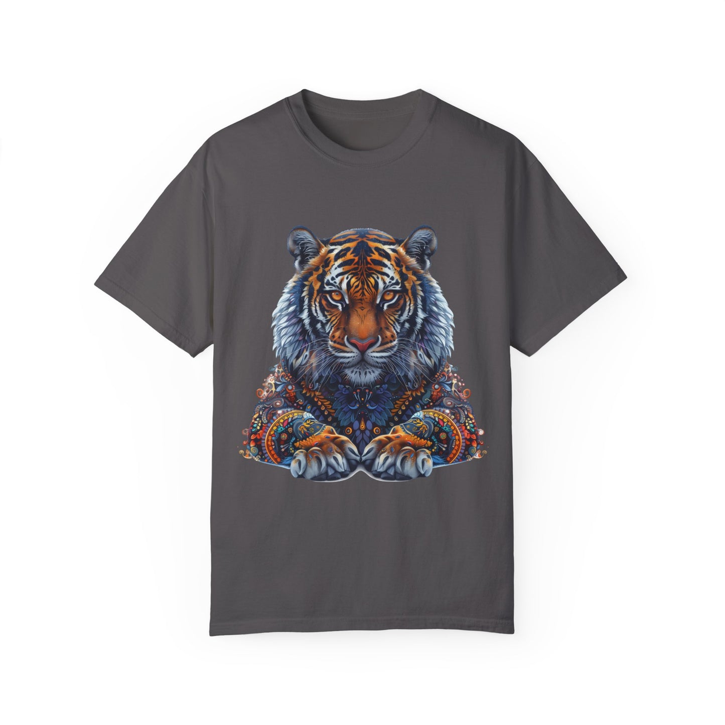 Lion Head Cool Graphic Design Novelty Unisex Garment-dyed T-shirt Cotton Funny Humorous Graphic Soft Premium Unisex Men Women Graphite T-shirt Birthday Gift-8