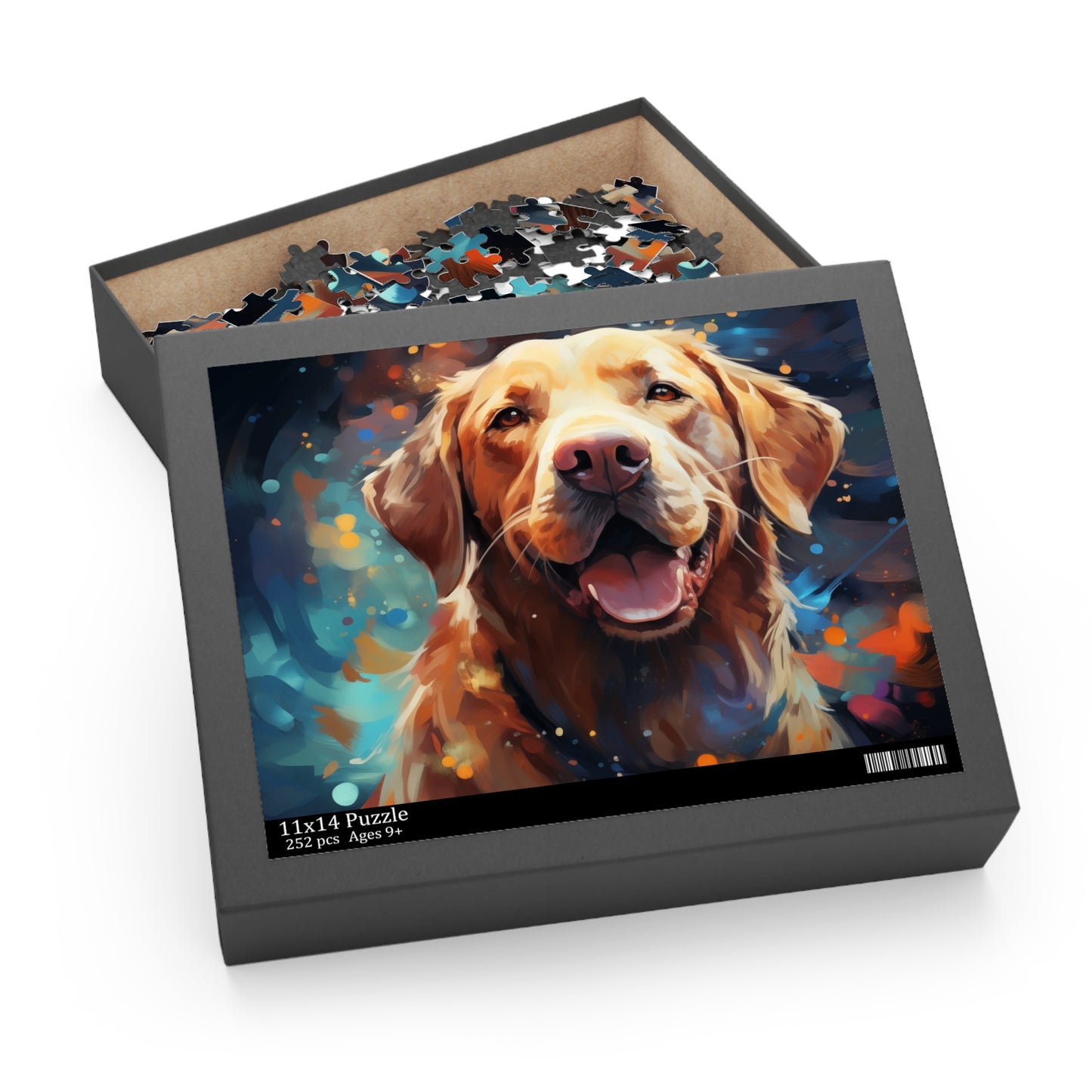 Labrador Abstract Watercolor Vibrant Retriever Jigsaw Dog Puzzle for Boys, Girls, Kids Adult Birthday Business Jigsaw Puzzle Gift for Him Funny Humorous Indoor Outdoor Game Gift For Her Online-8