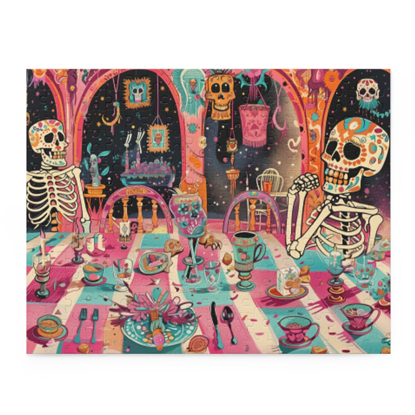 Mexican Art Day of the Dead Día de Muertos Jigsaw Puzzle Adult Birthday Business Jigsaw Puzzle Gift for Him Funny Humorous Indoor Outdoor Game Gift For Her Online-3