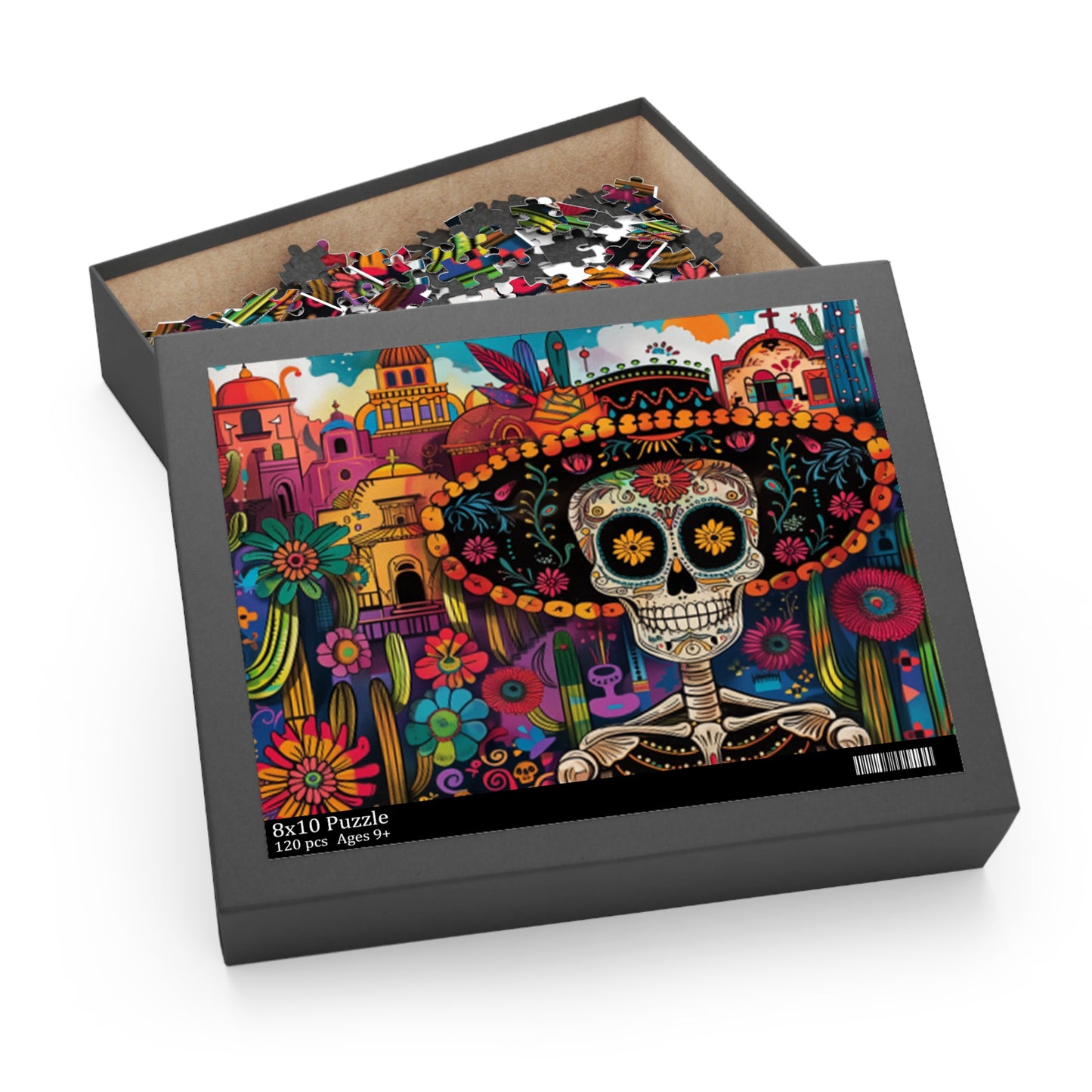 Mexican Art Day of the Dead Día de Muertos Jigsaw Puzzle Adult Birthday Business Jigsaw Puzzle Gift for Him Funny Humorous Indoor Outdoor Game Gift For Her Online-6