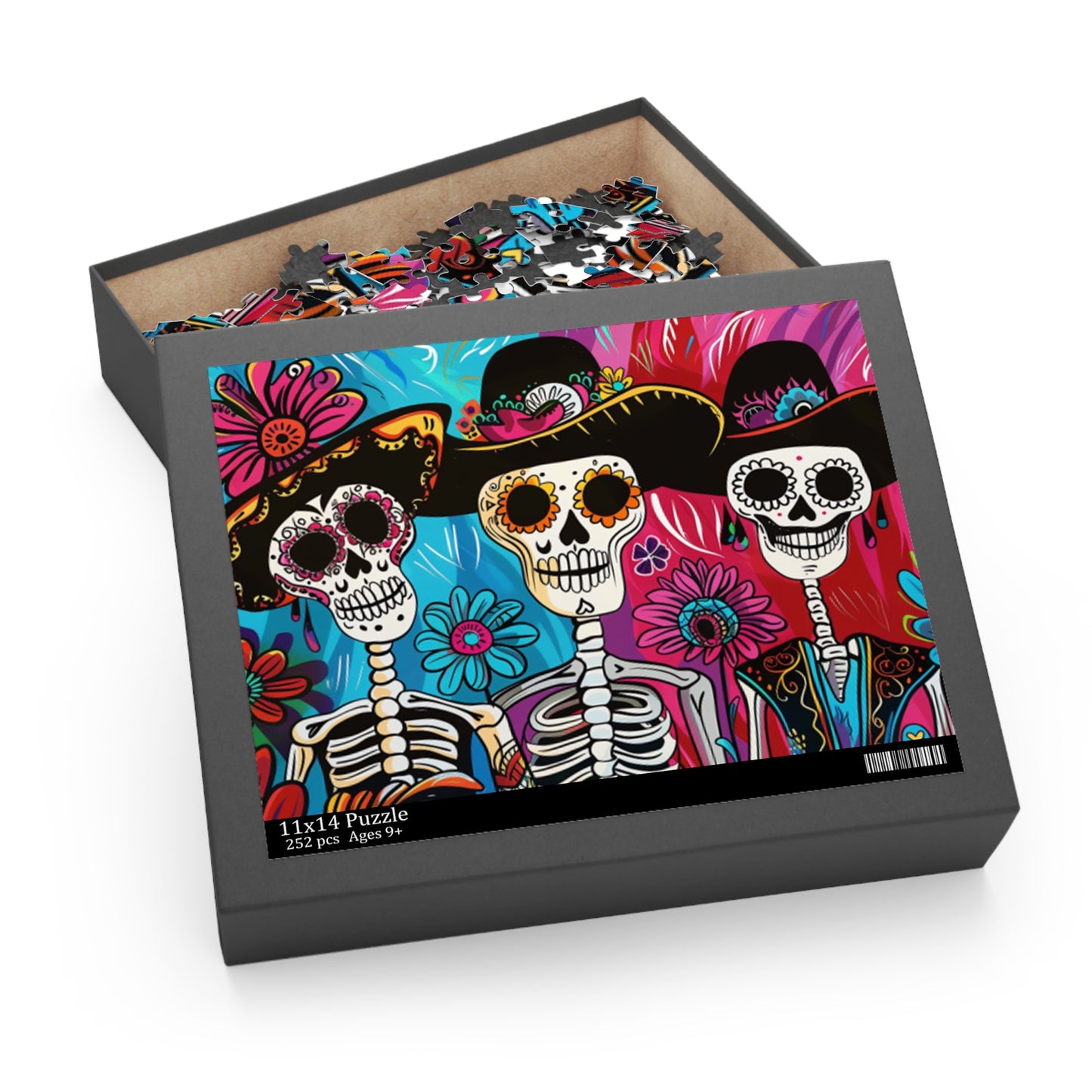 Mexican Art Day of the Dead Día de Muertos Jigsaw Puzzle Adult Birthday Business Jigsaw Puzzle Gift for Him Funny Humorous Indoor Outdoor Game Gift For Her Online-8