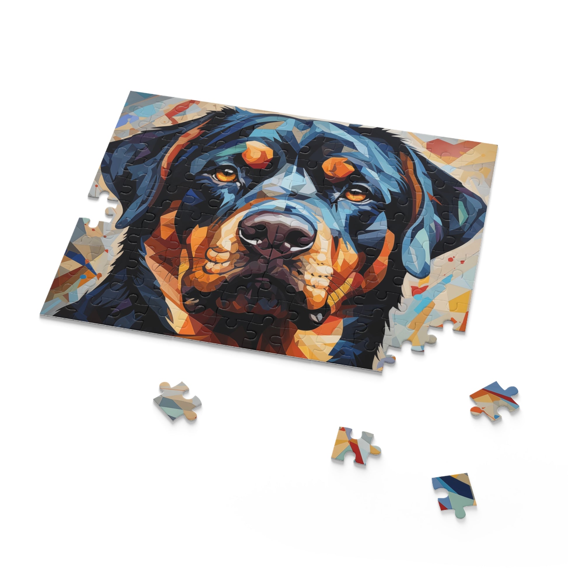 Vibrant Watercolor Rottweiler Dog Jigsaw Puzzle Oil Paint for Boys, Girls, Kids Adult Birthday Business Jigsaw Puzzle Gift for Him Funny Humorous Indoor Outdoor Game Gift For Her Online-7