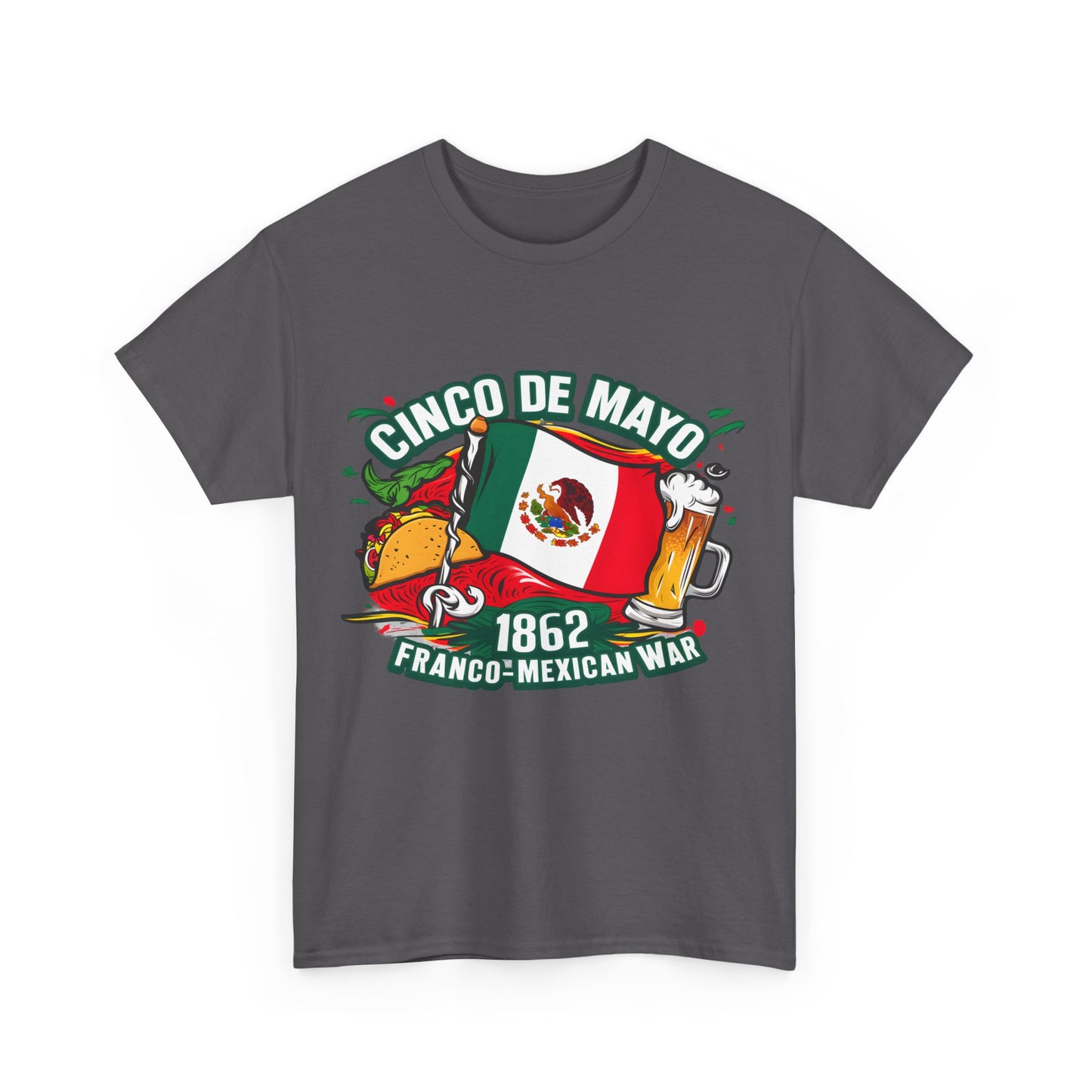 Cinco De Mayo Mexican Independence Day Graphic Unisex Heavy Cotton Tee Cotton Funny Humorous Graphic Soft Premium Unisex Men Women Charcoal T-shirt Birthday Gift-18