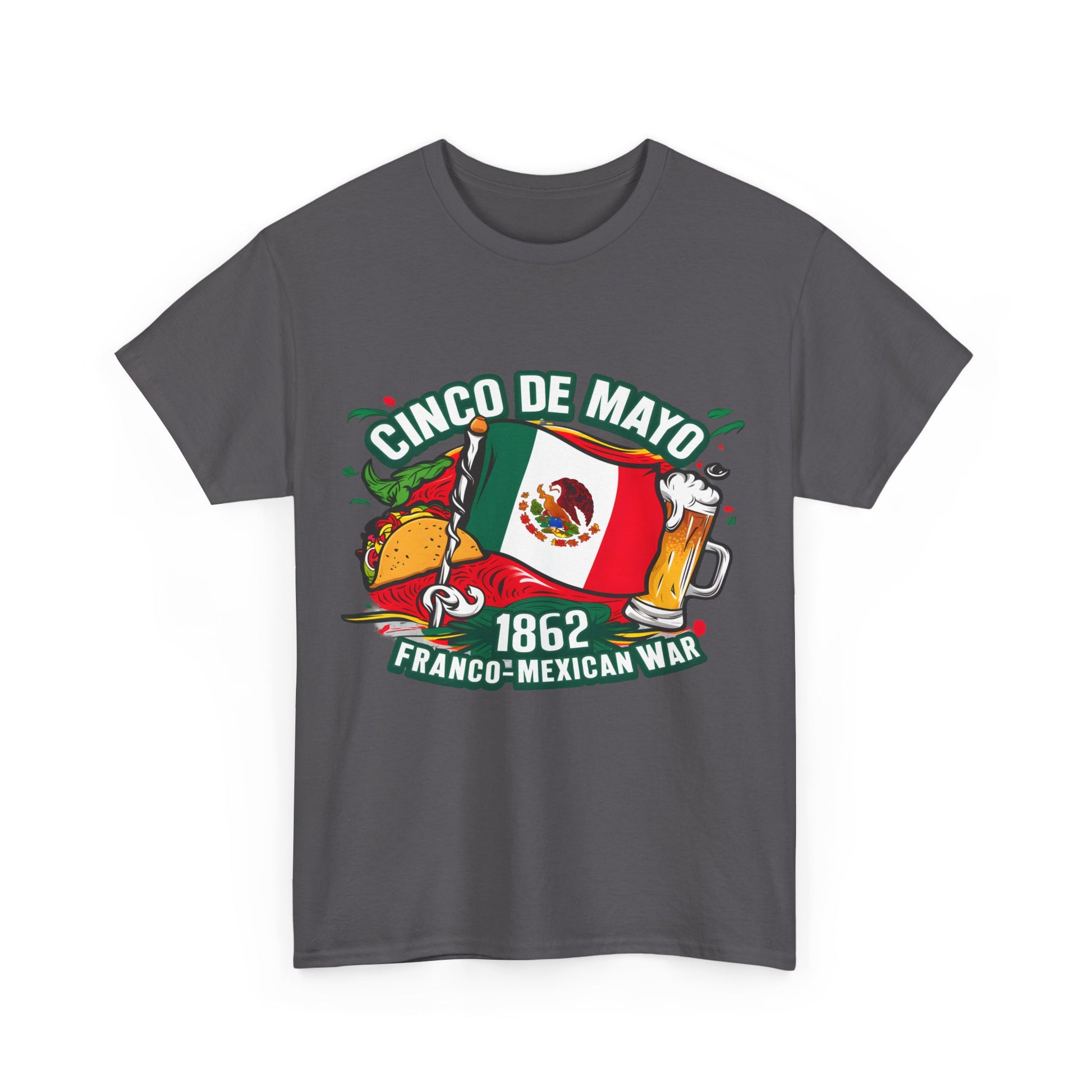 Cinco De Mayo Mexican Independence Day Graphic Unisex Heavy Cotton Tee Cotton Funny Humorous Graphic Soft Premium Unisex Men Women Charcoal T-shirt Birthday Gift-18