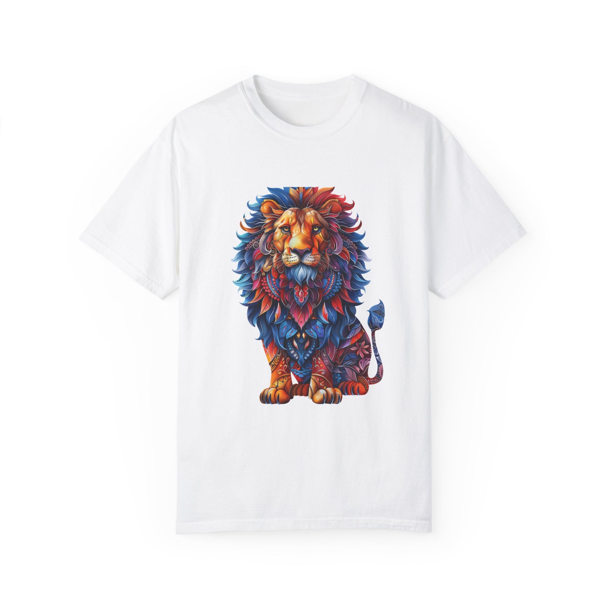 Copy of Lion Head Cool Graphic Design Novelty Unisex Garment-dyed T-shirt Cotton Funny Humorous Graphic Soft Premium Unisex Men Women White T-shirt Birthday Gift-3