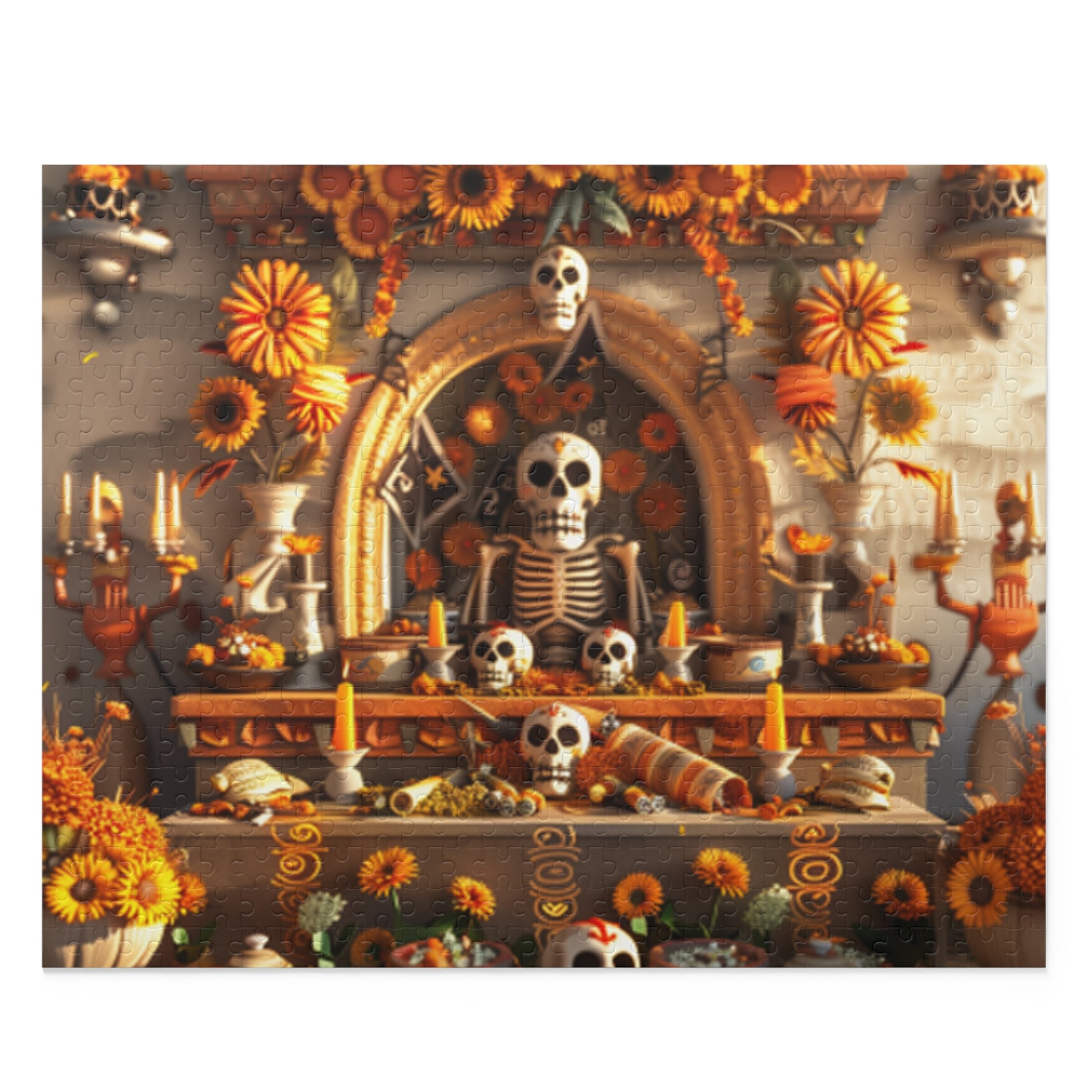 Mexican Art Day of the Dead Día de Muertos Jigsaw Puzzle Adult Birthday Business Jigsaw Puzzle Gift for Him Funny Humorous Indoor Outdoor Game Gift For Her Online-1