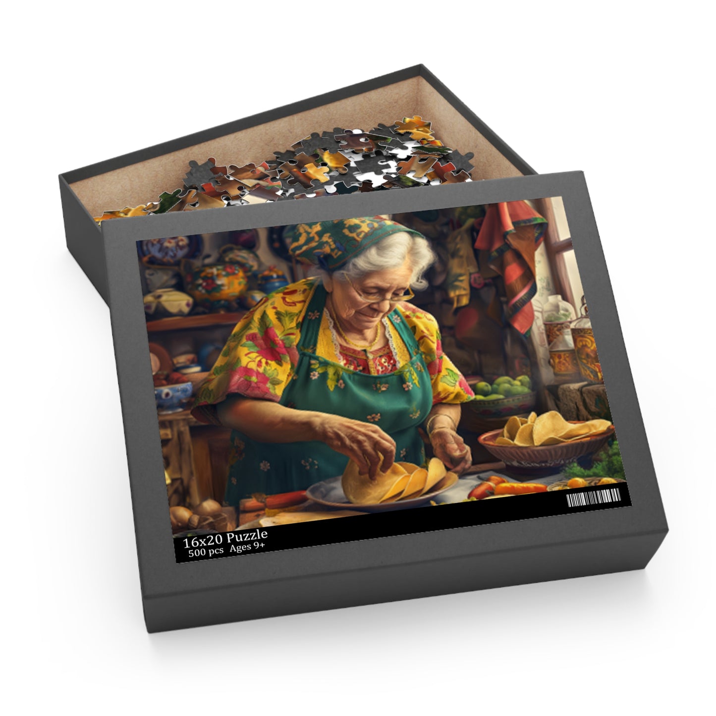 Mexican Art Old Women Kitchen Retro Jigsaw Puzzle Adult Birthday Business Jigsaw Puzzle Gift for Him Funny Humorous Indoor Outdoor Game Gift For Her Online-4