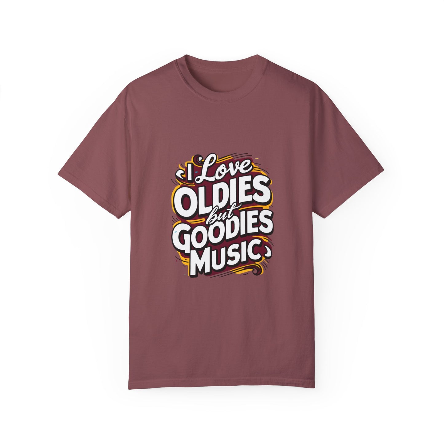 I Love Oldies but Goodies Music Urban Hip Hop Graphic Unisex Garment-dyed T-shirt Cotton Funny Humorous Graphic Soft Premium Unisex Men Women Brick T-shirt Birthday Gift-5